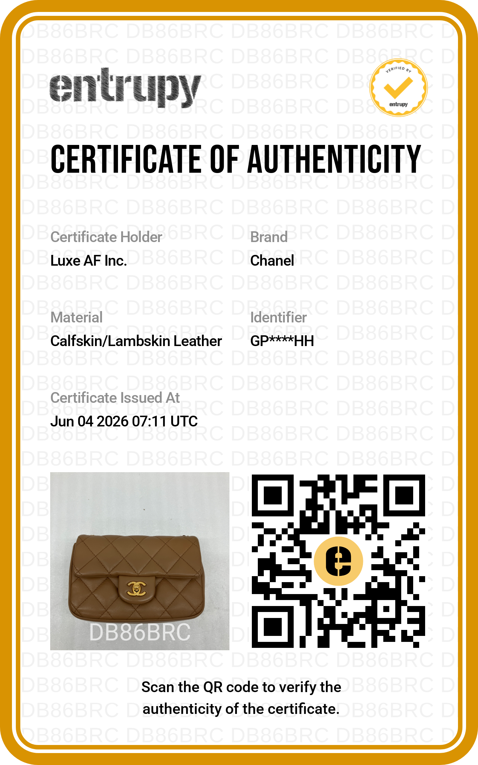 Chanel 22B Classic Flap Brown Quilted Lambskin Mini Shoulder Bag With Gold Buckle(GP***HH) CC2106