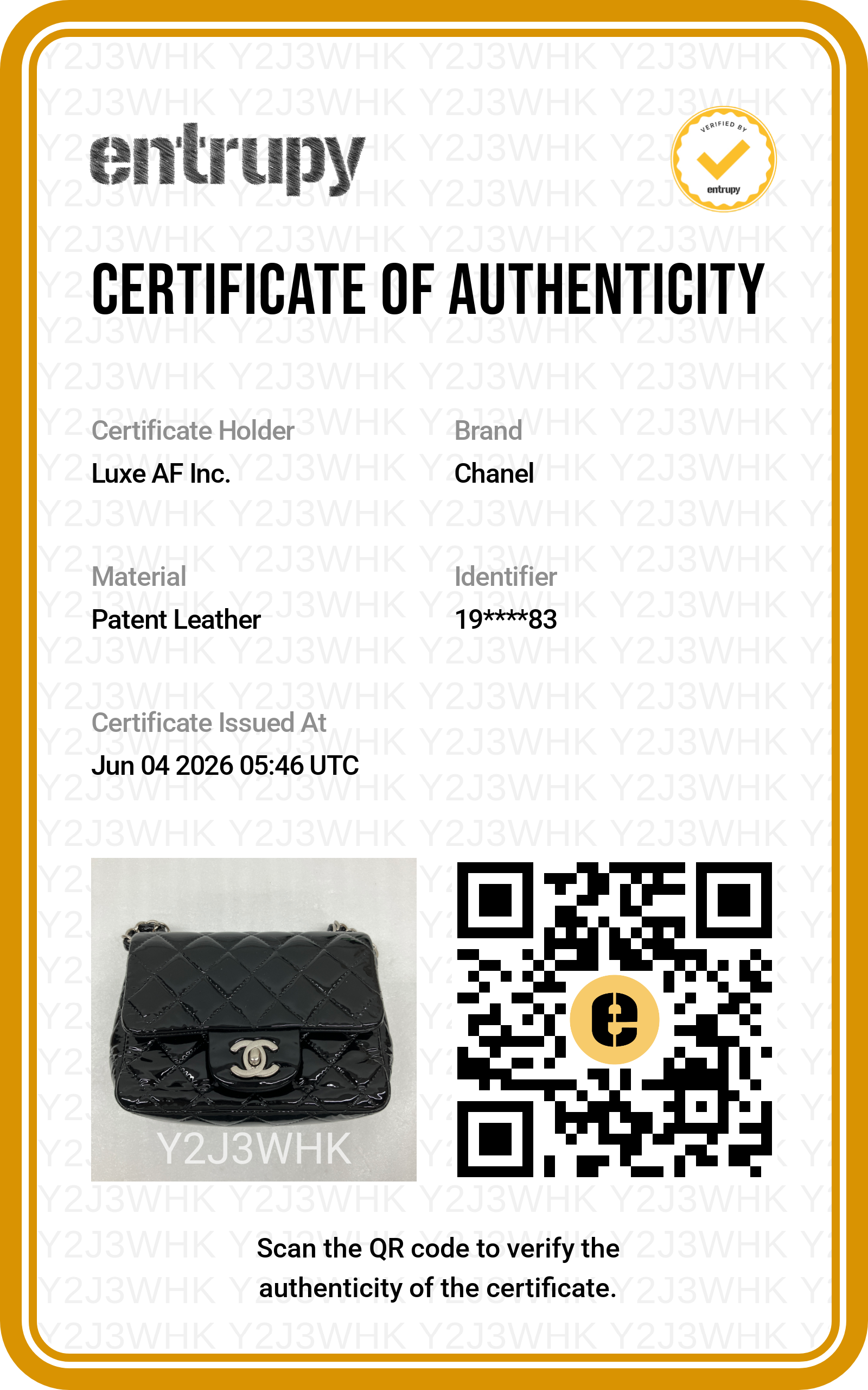 Chanel Black Quilted Patent Leather Mini Flap Bag(19***83) CC2099