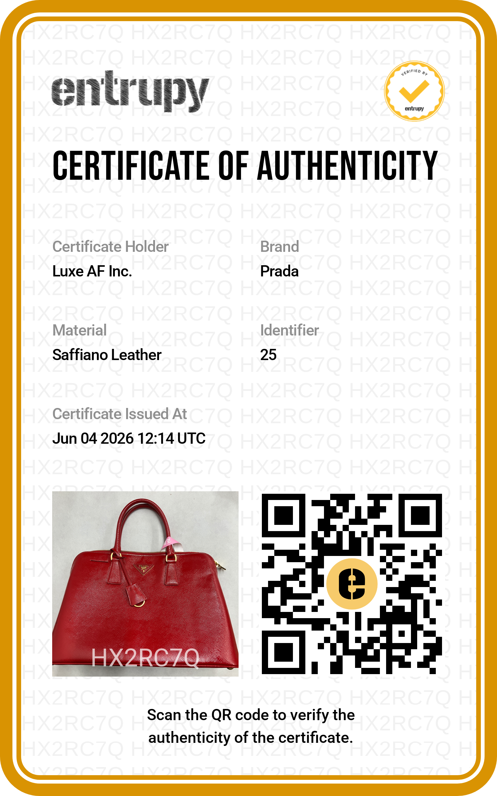Prada Galleria Red Saffiano Leather Handle Bag PR441