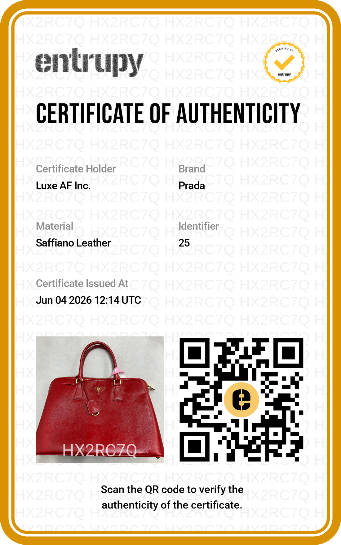 Prada Galleria Red Saffiano Leather Handle Bag PR441