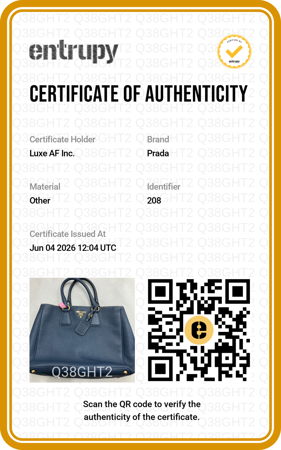 Prada Galleria Navy Saffiano Leather Handle Bag PR444