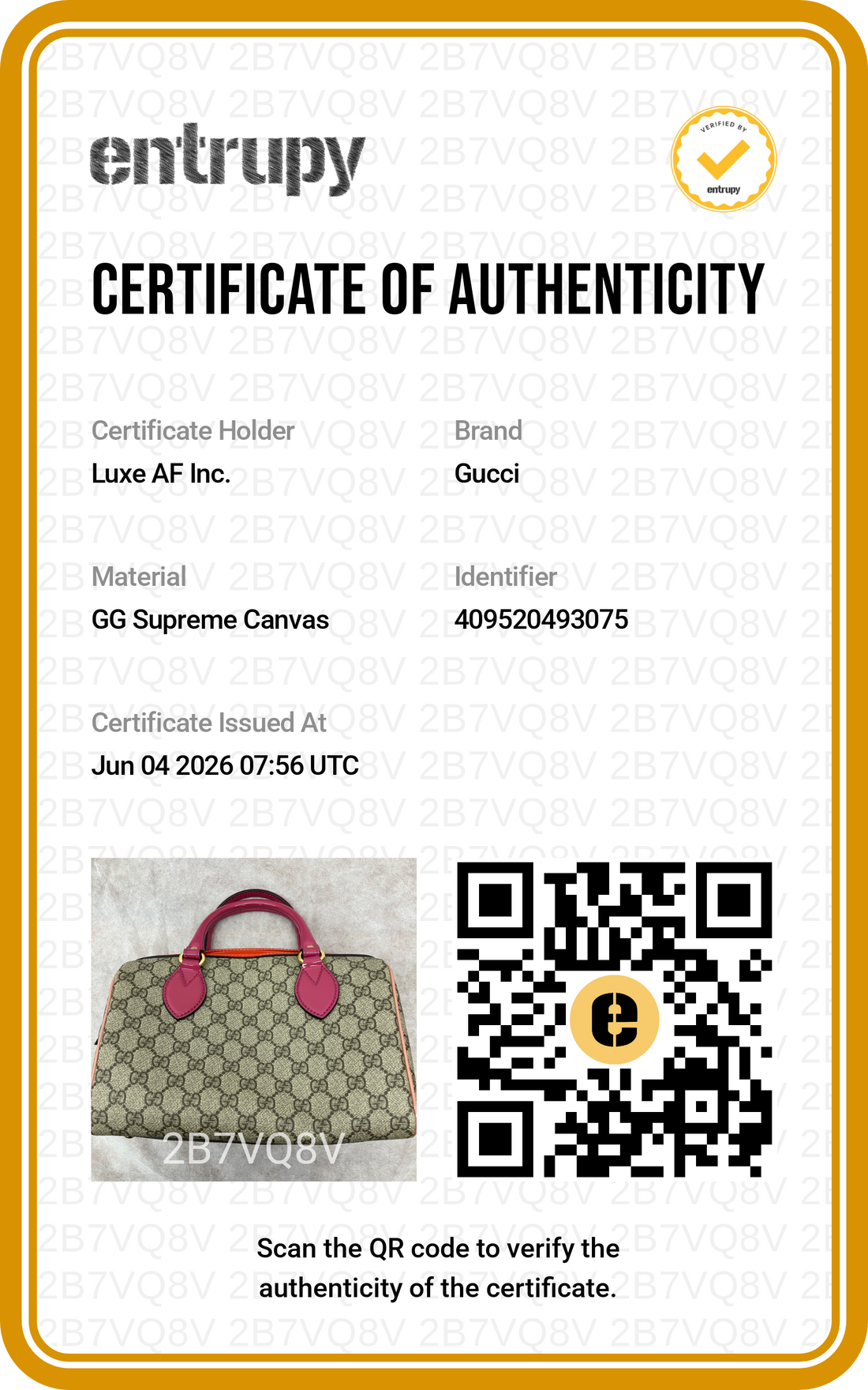 Gucci GG Supreme Canvas Boston Bag GG1324