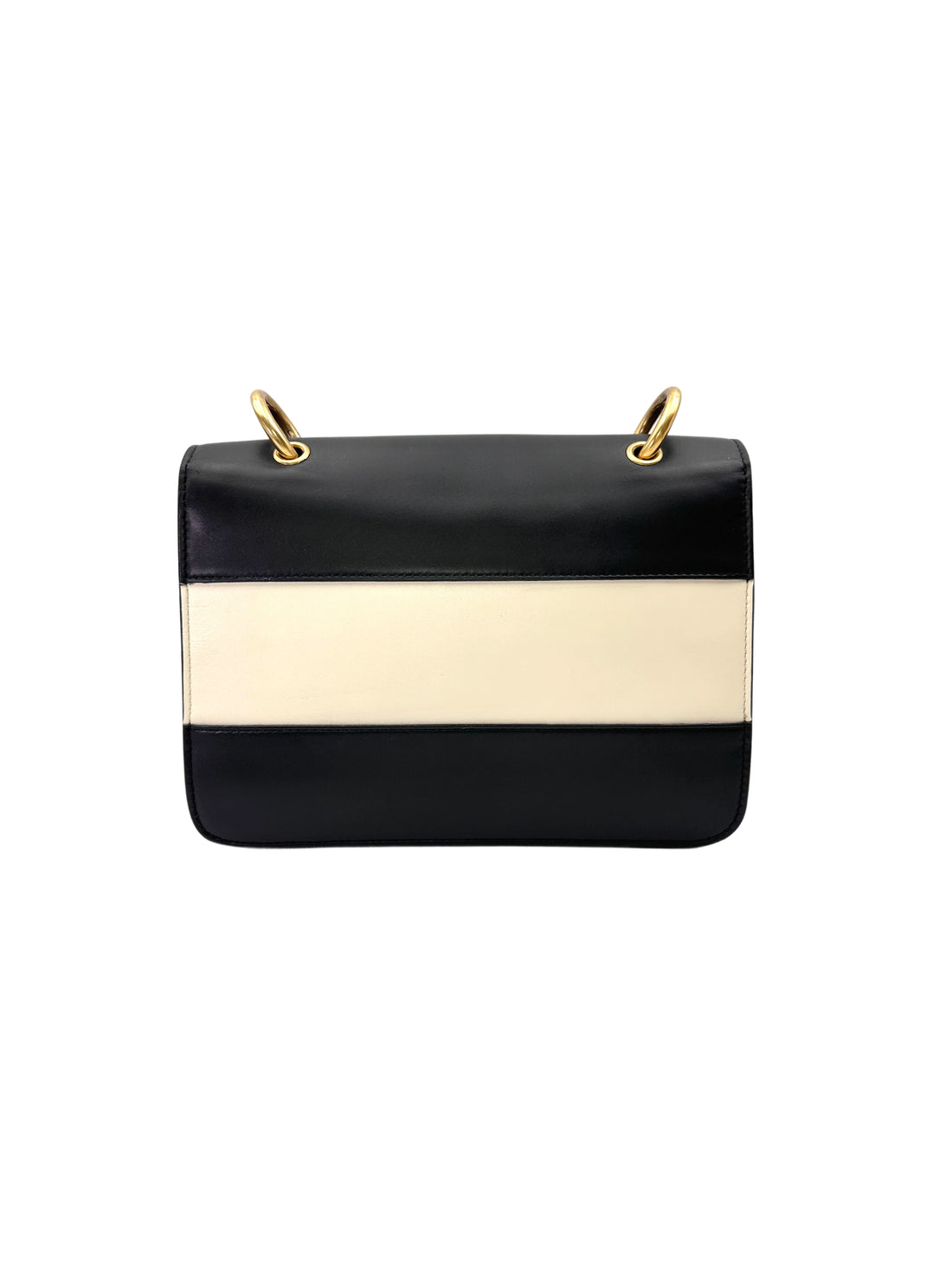 Gucci Queen Margaret Bee Black/White Leather Shoulder Bag GG1213