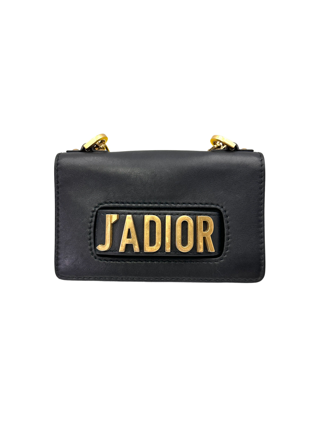 Christian Dior Jadior Black Leather Chain Bag With Gold Hardware DR773