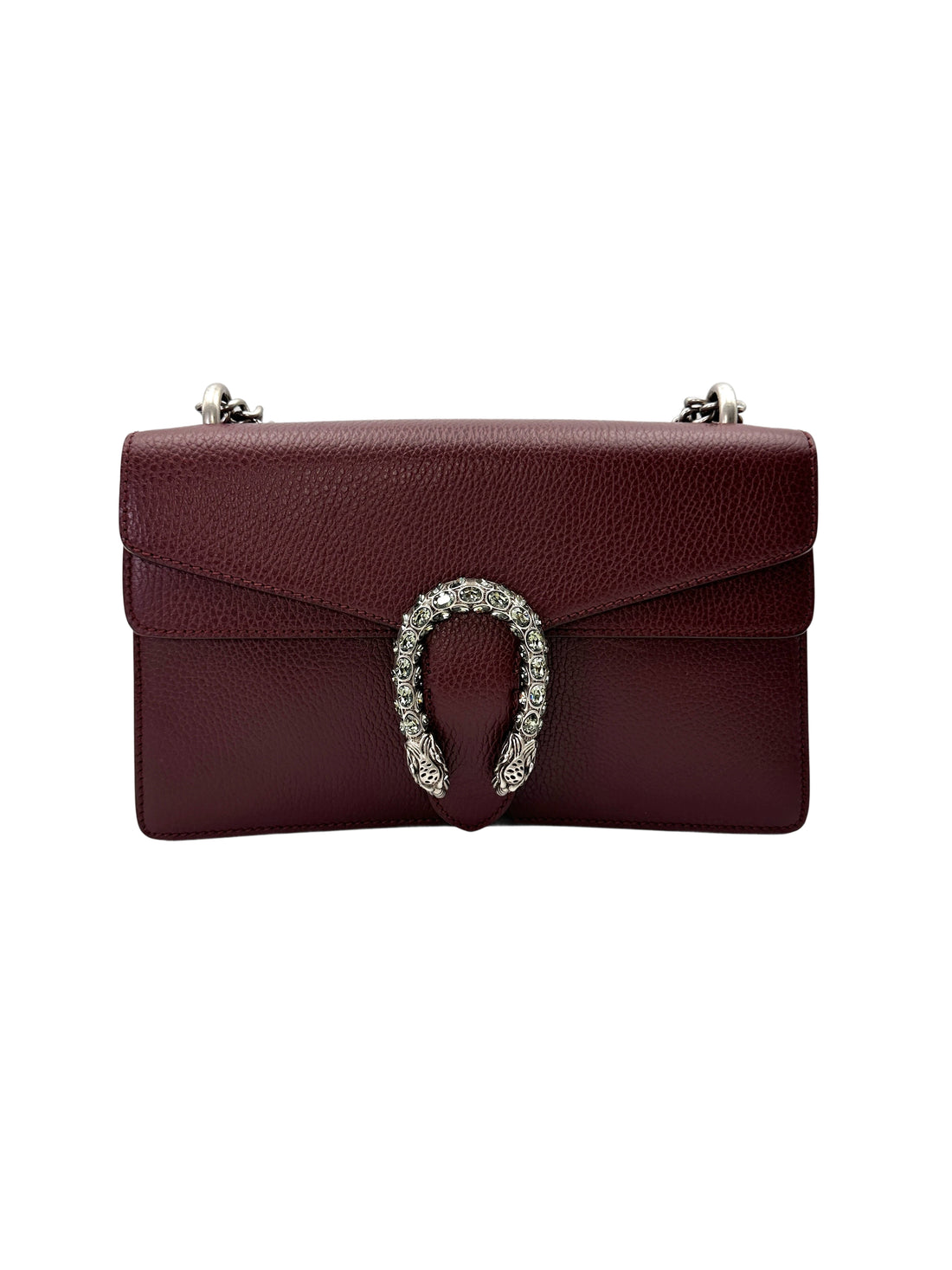 Gucci Dionysus Dark Red Leather Medium Size Shoulder Bag GG1216