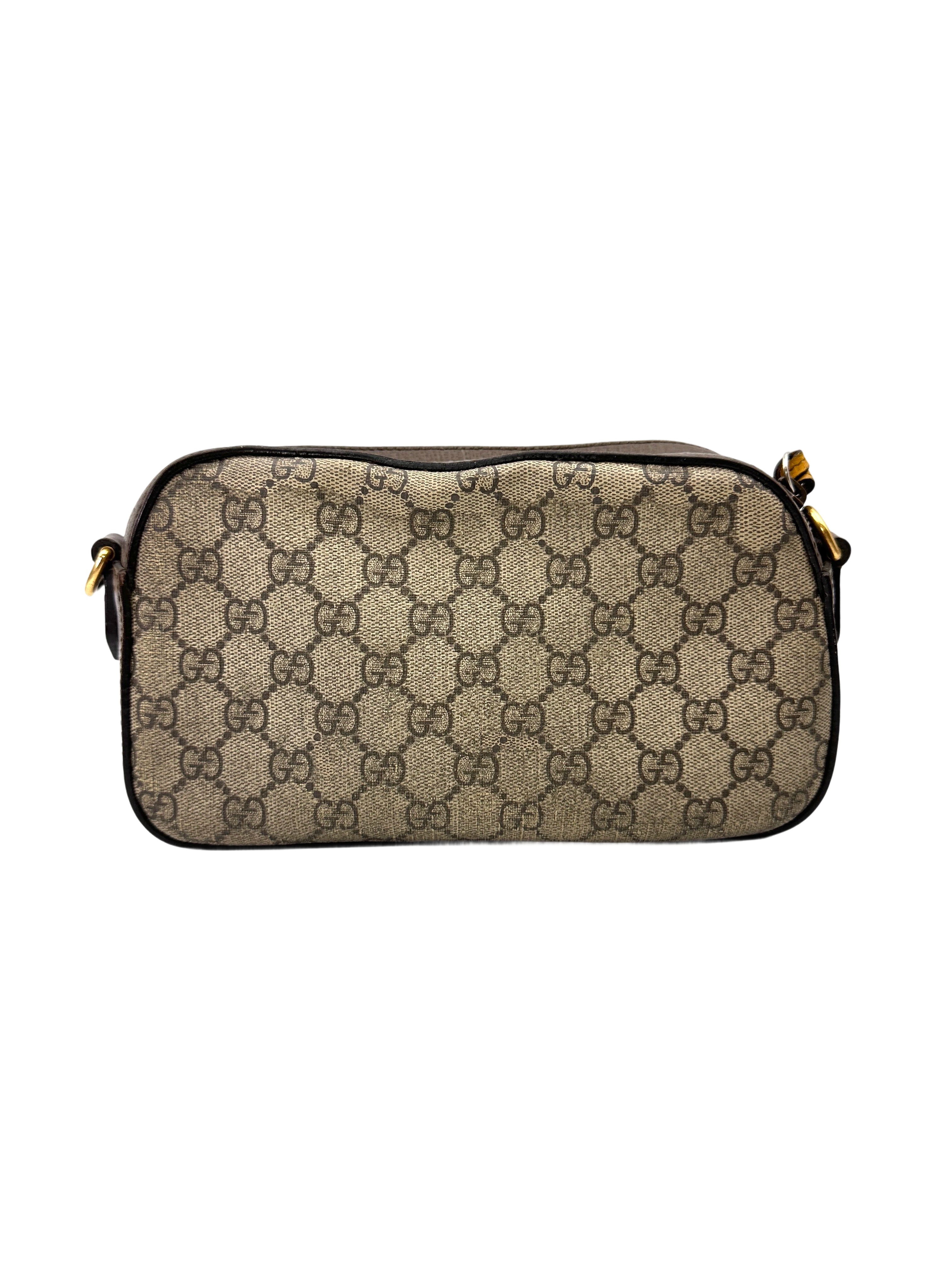 Gucci GG Supreme Canvas Camera Bag With Tiger Head GG1217