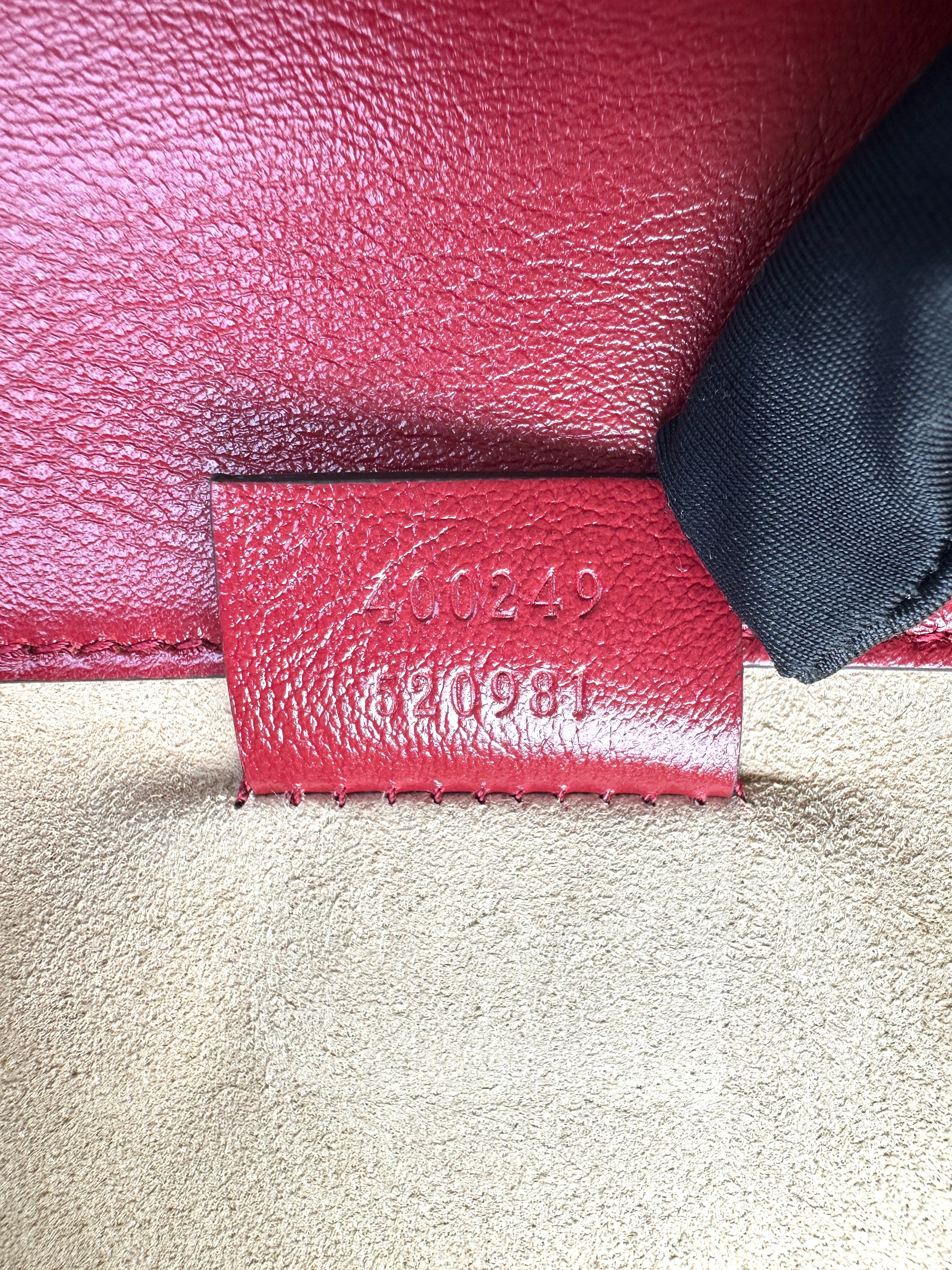 Gucci Dionysus Black/White Velvet Medium Size Shoulder Bag GG1218