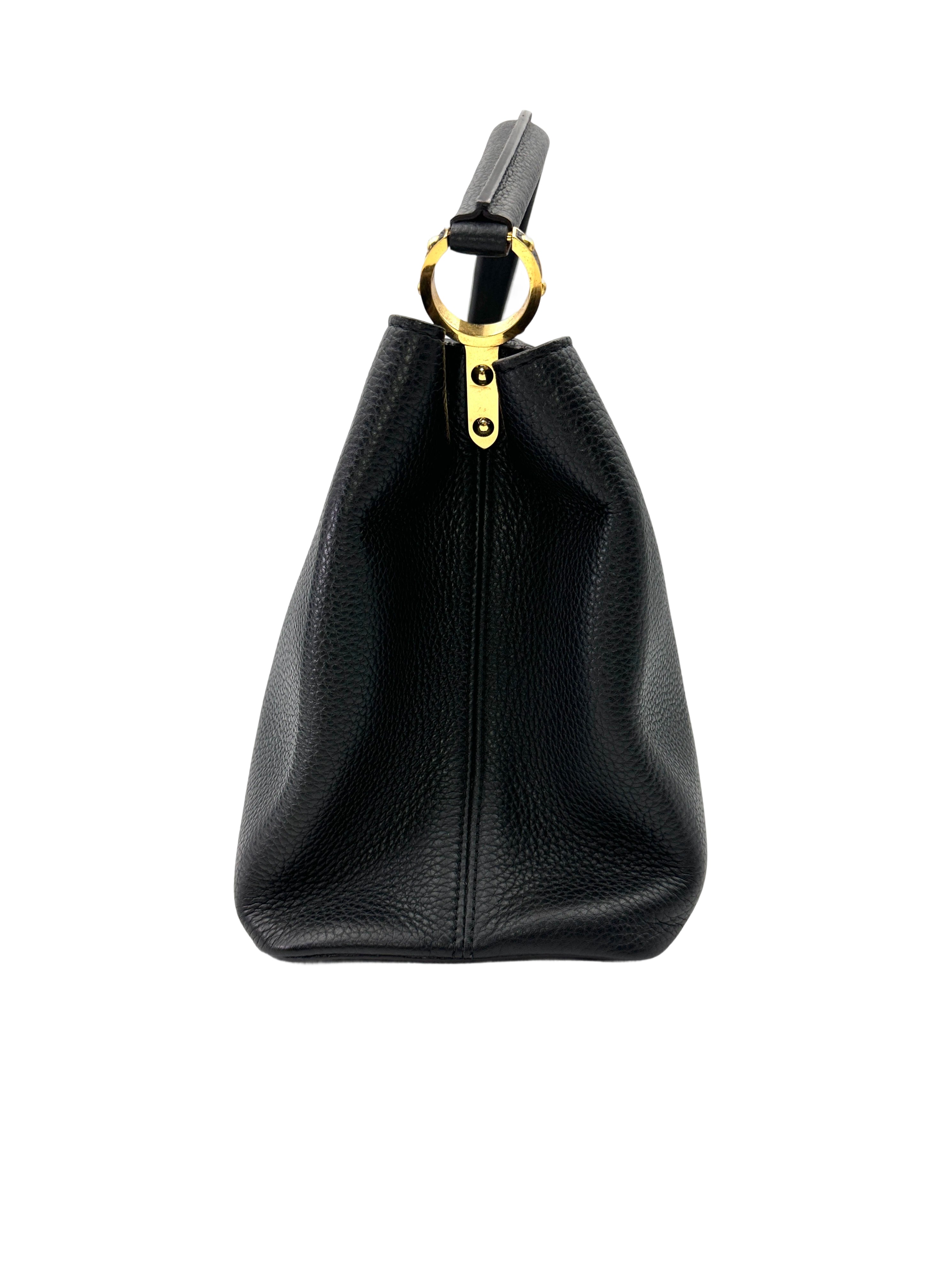 Louis Vuitton Capucines GM Black Leather Handle Bag LV2952