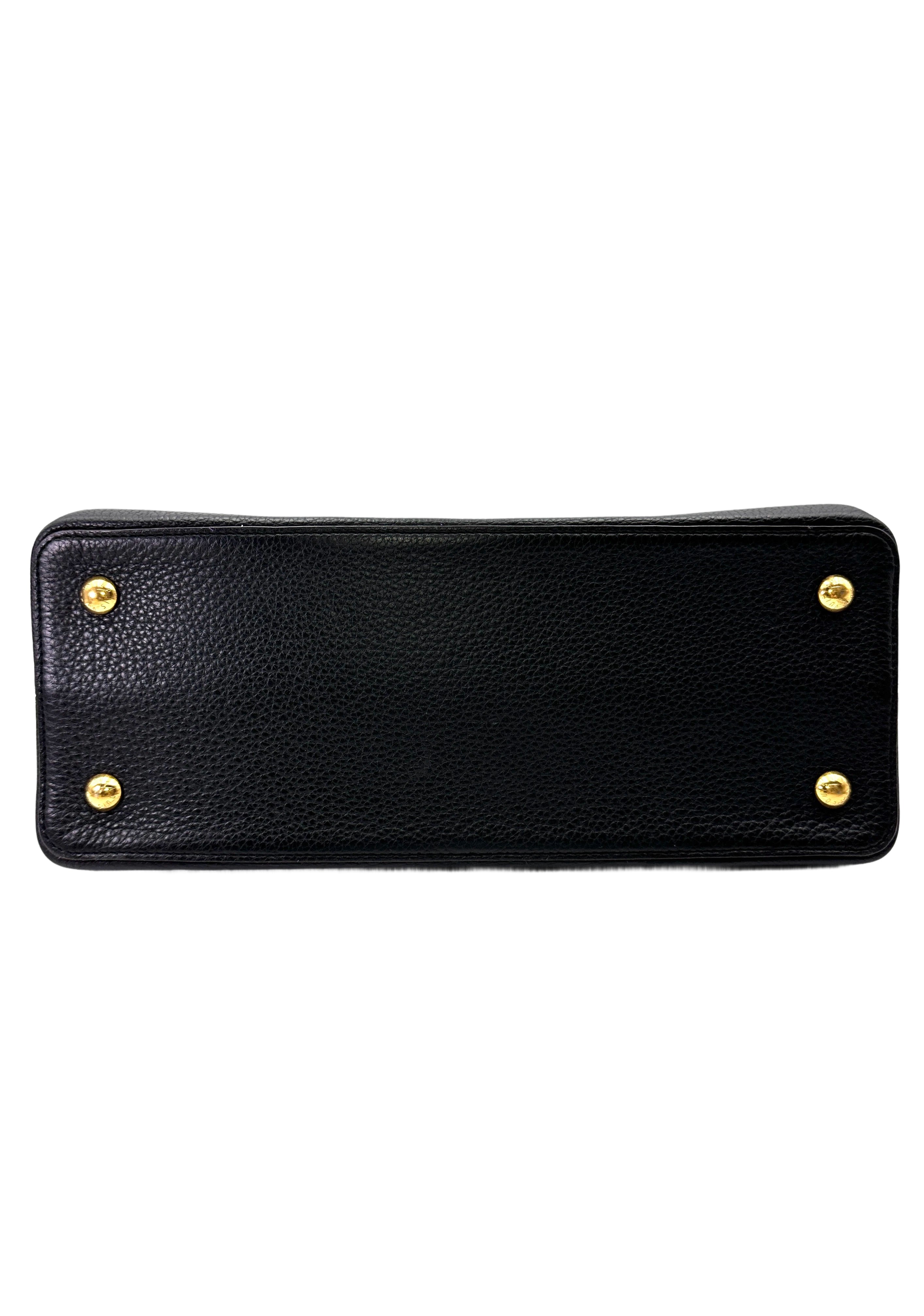Louis Vuitton Capucines GM Black Leather Handle Bag LV2952