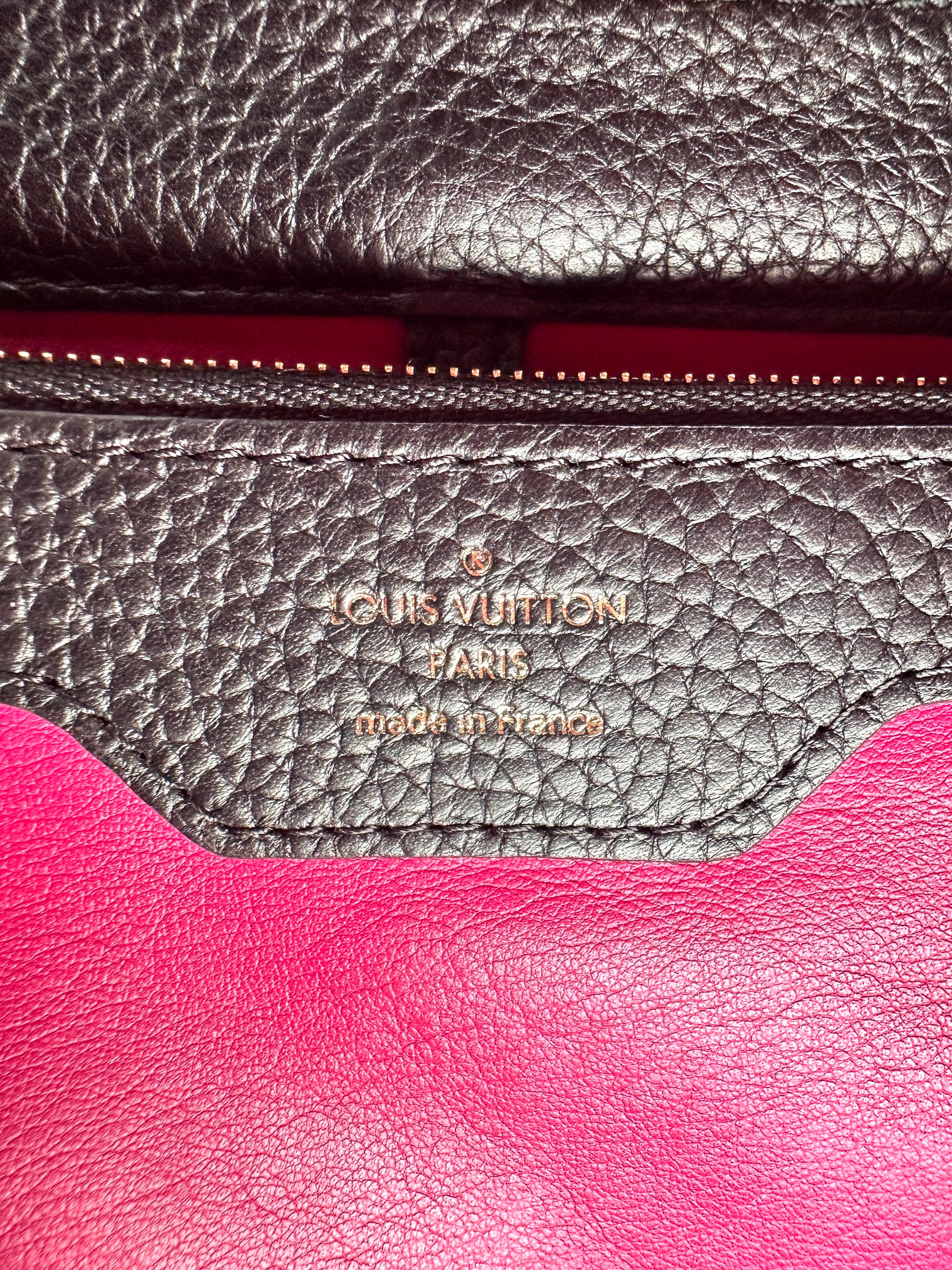 Louis Vuitton Capucines GM Black Leather Handle Bag LV2952