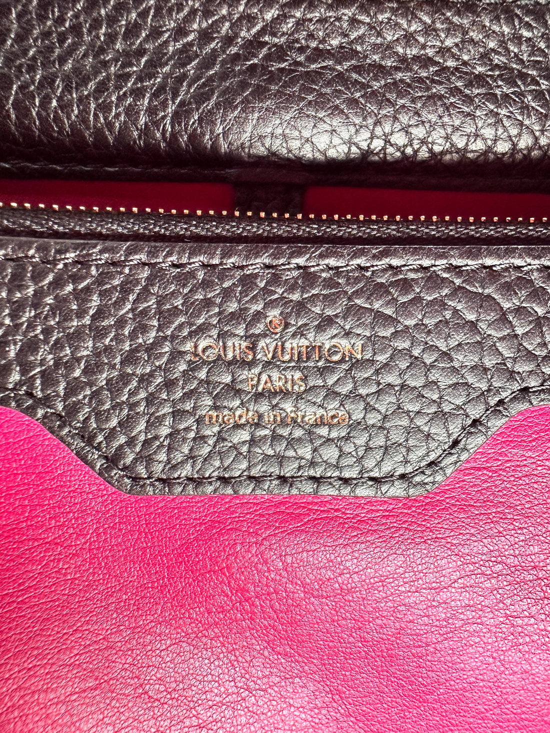 Louis Vuitton Capucines GM Black Leather Handle Bag LV2952