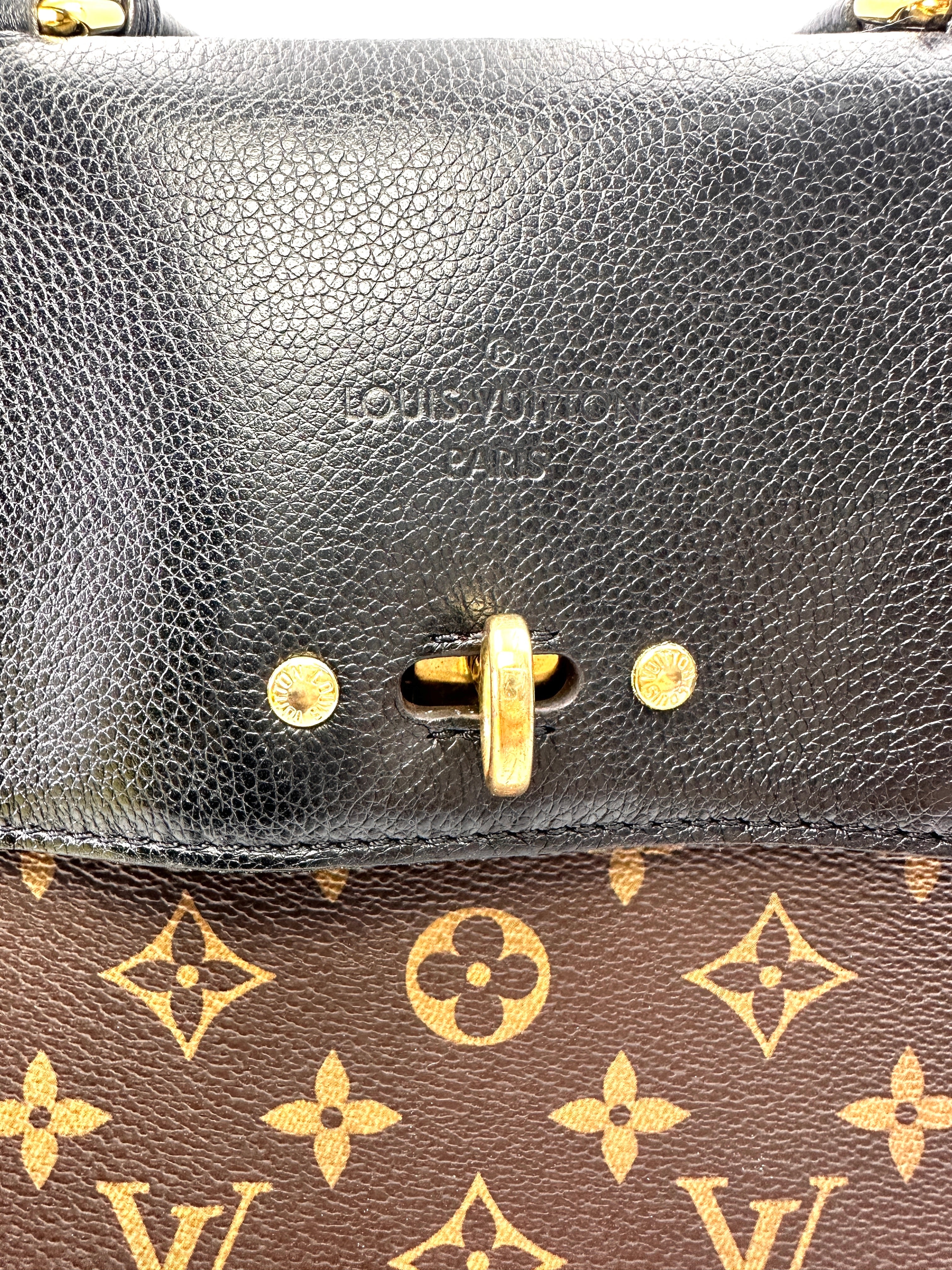 Louis Vuitton Venus Monogram Canvas & Black Leather Handle Bag LV2943