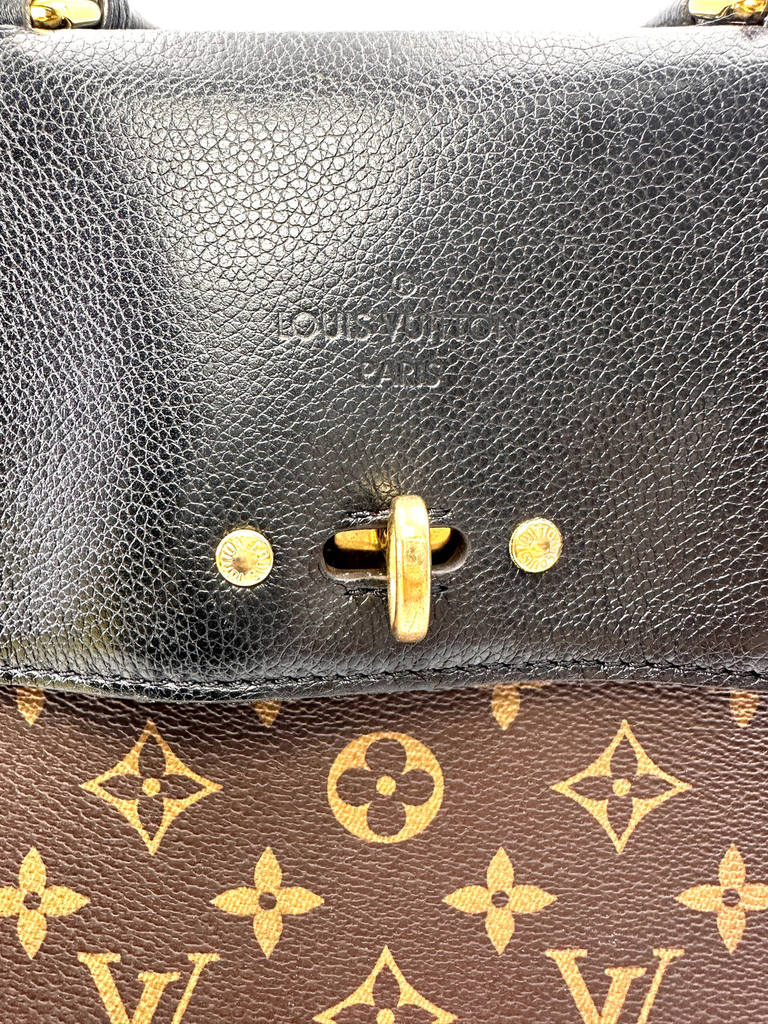 Louis Vuitton Venus Monogram Canvas & Black Leather Handle Bag LV2943