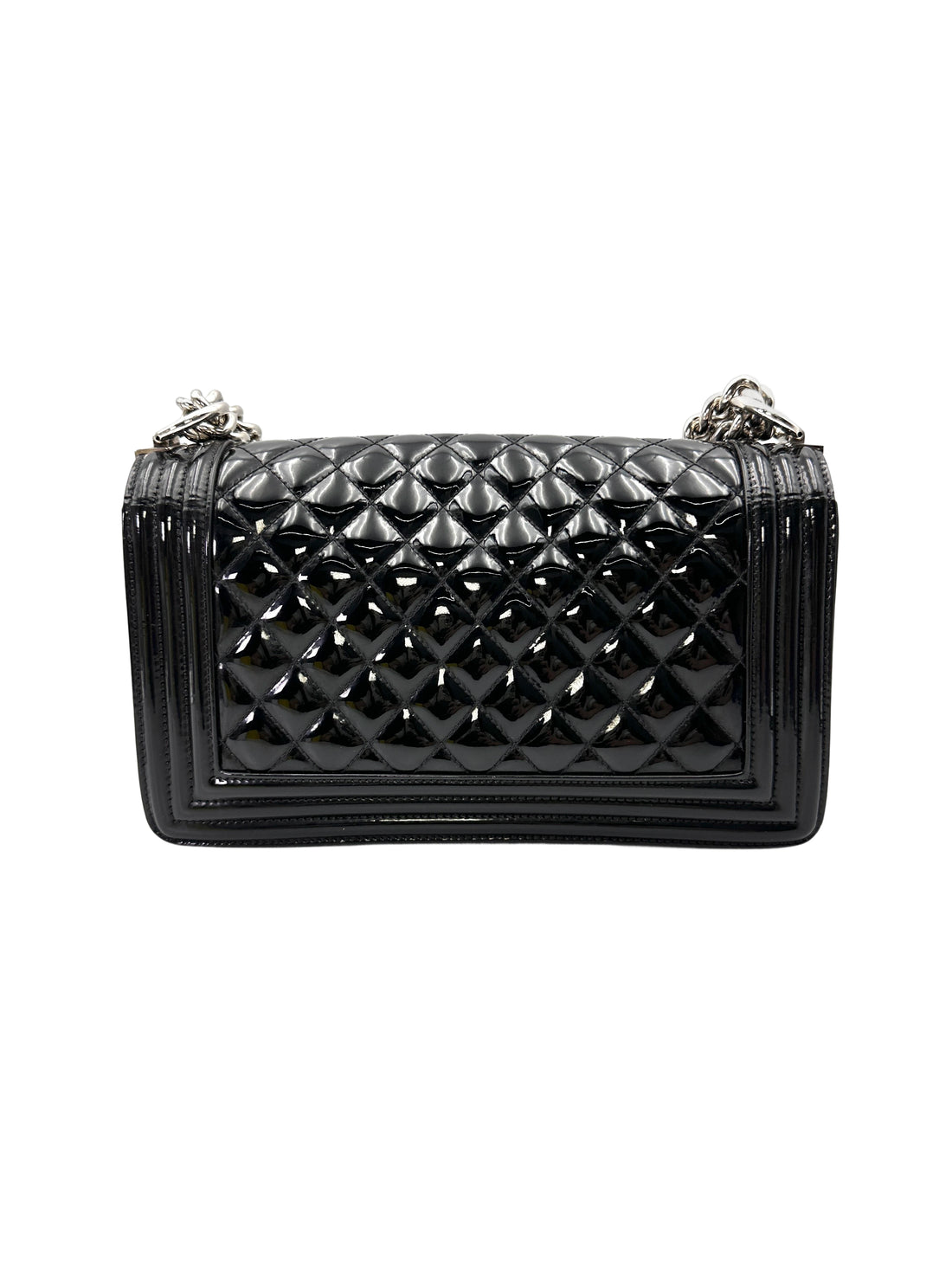 Chanel LeBoy Black Quilted Patent Leather Shoulder Bag(20***65) CC2109