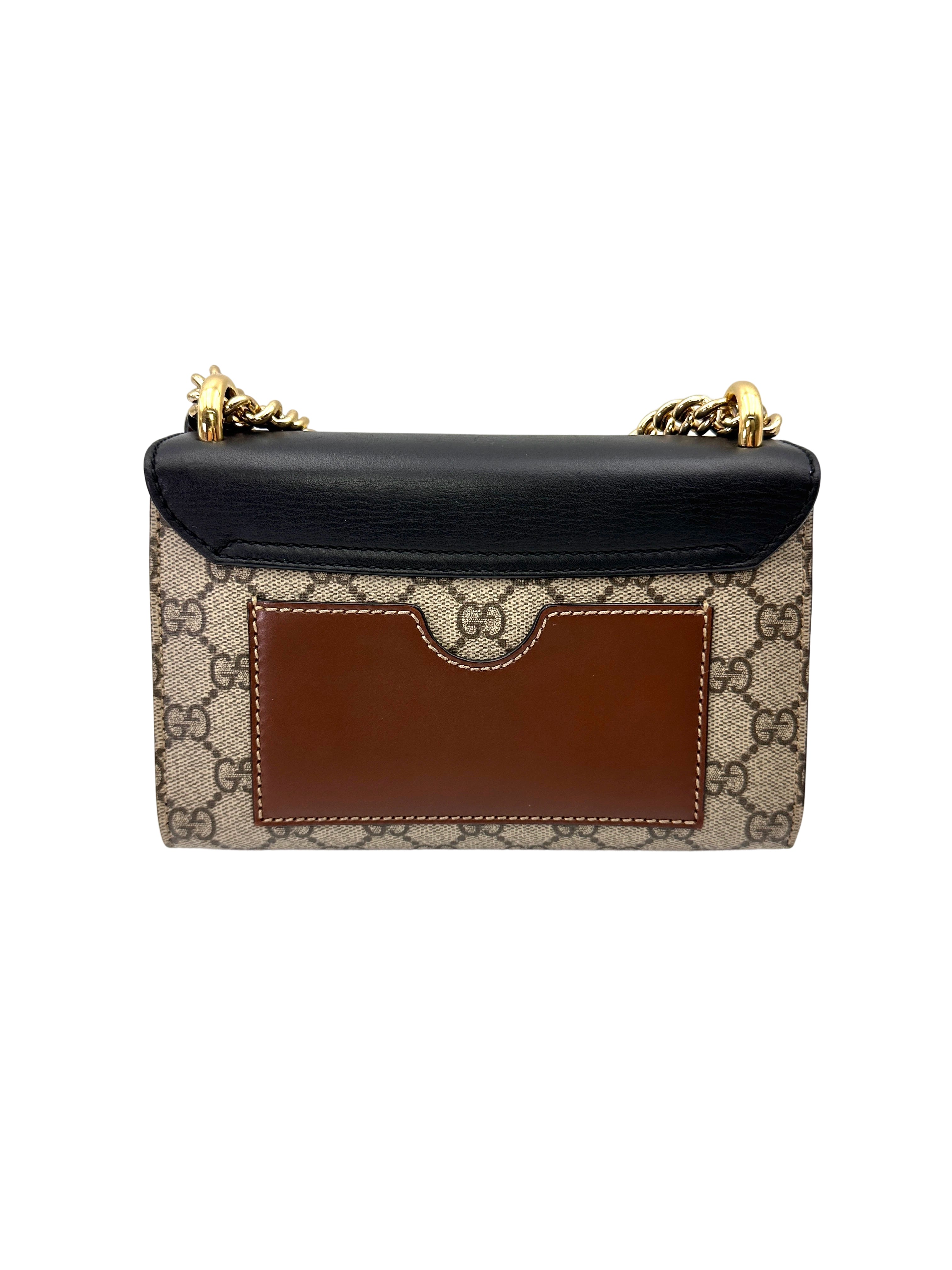 Gucci Padlock GG Canvas & Black Leather Shoulder Bag GG1225