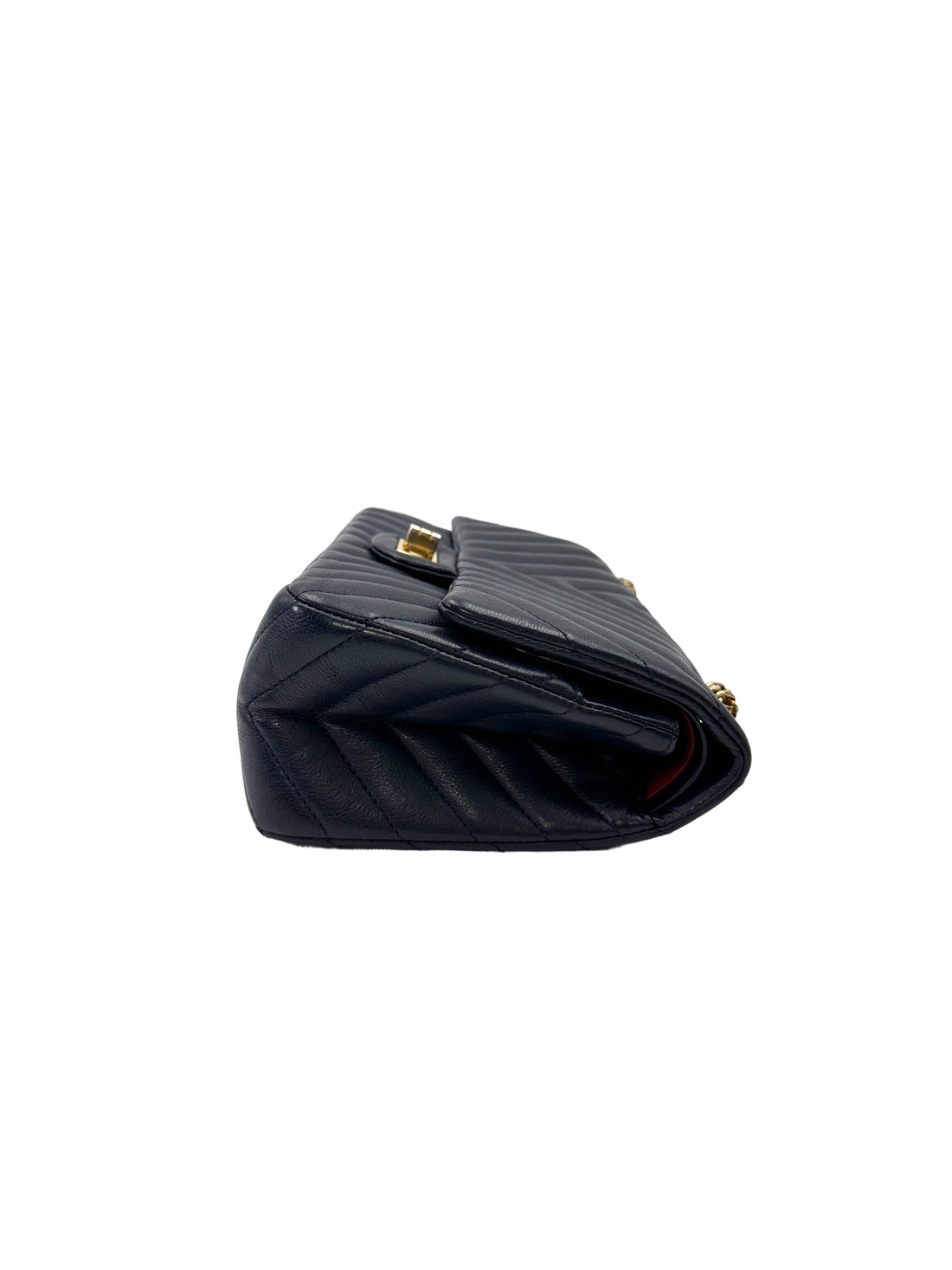 Chanel 2.55 Reissue Navy Chevron Quilted Calfskin Small Size Flap Bag(23***99) IRIS237