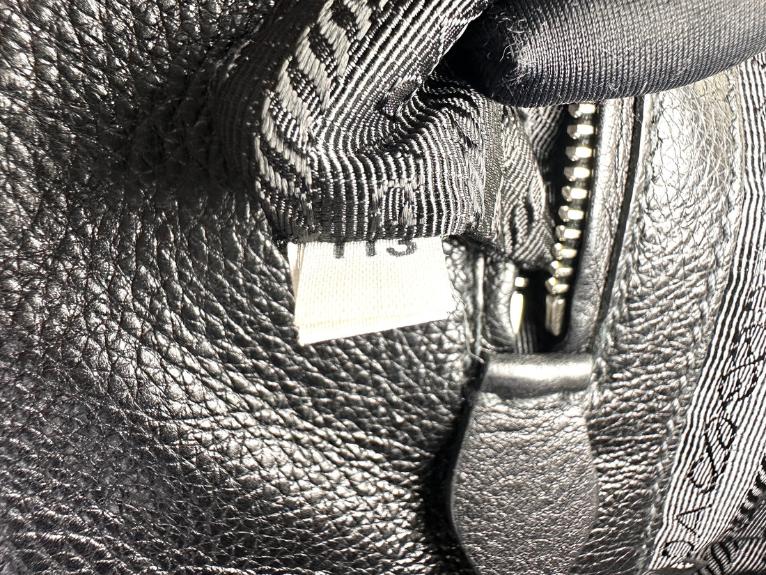 Prada Glace Calf Black Leather Handle Bag PR443