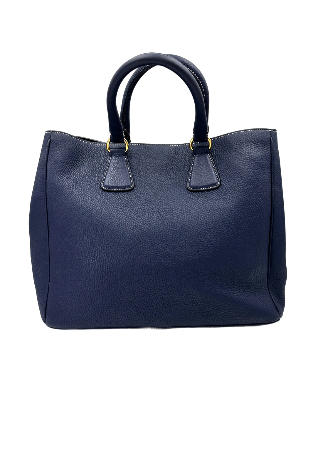Prada Galleria Navy Saffiano Leather Handle Bag PR444