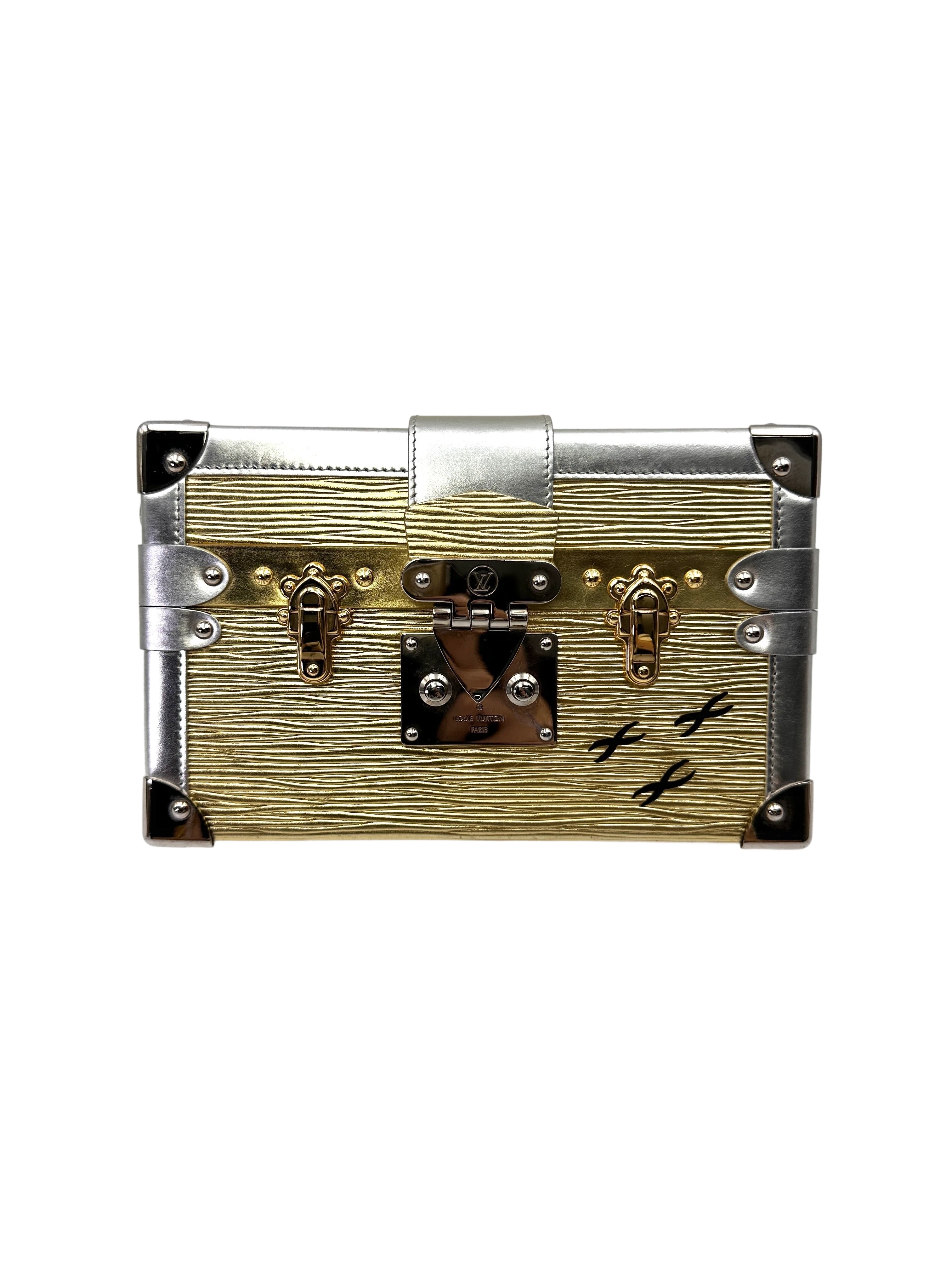 Louis Vuitton Petite Malle Gold/Silver Shoulder Bag LV2950