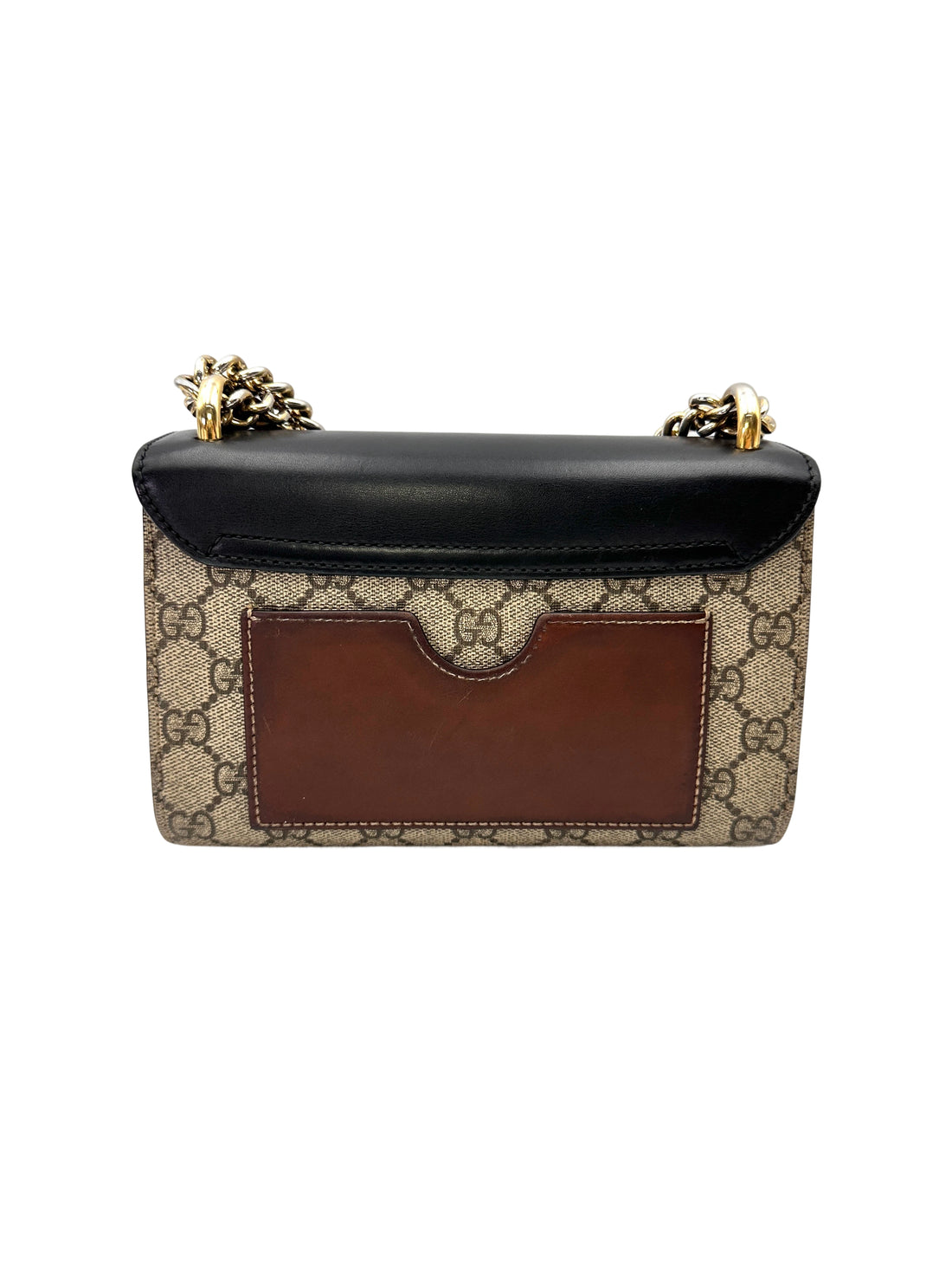 Gucci Padlock GG Canvas & Black Leather Shoulder Bag GG1228