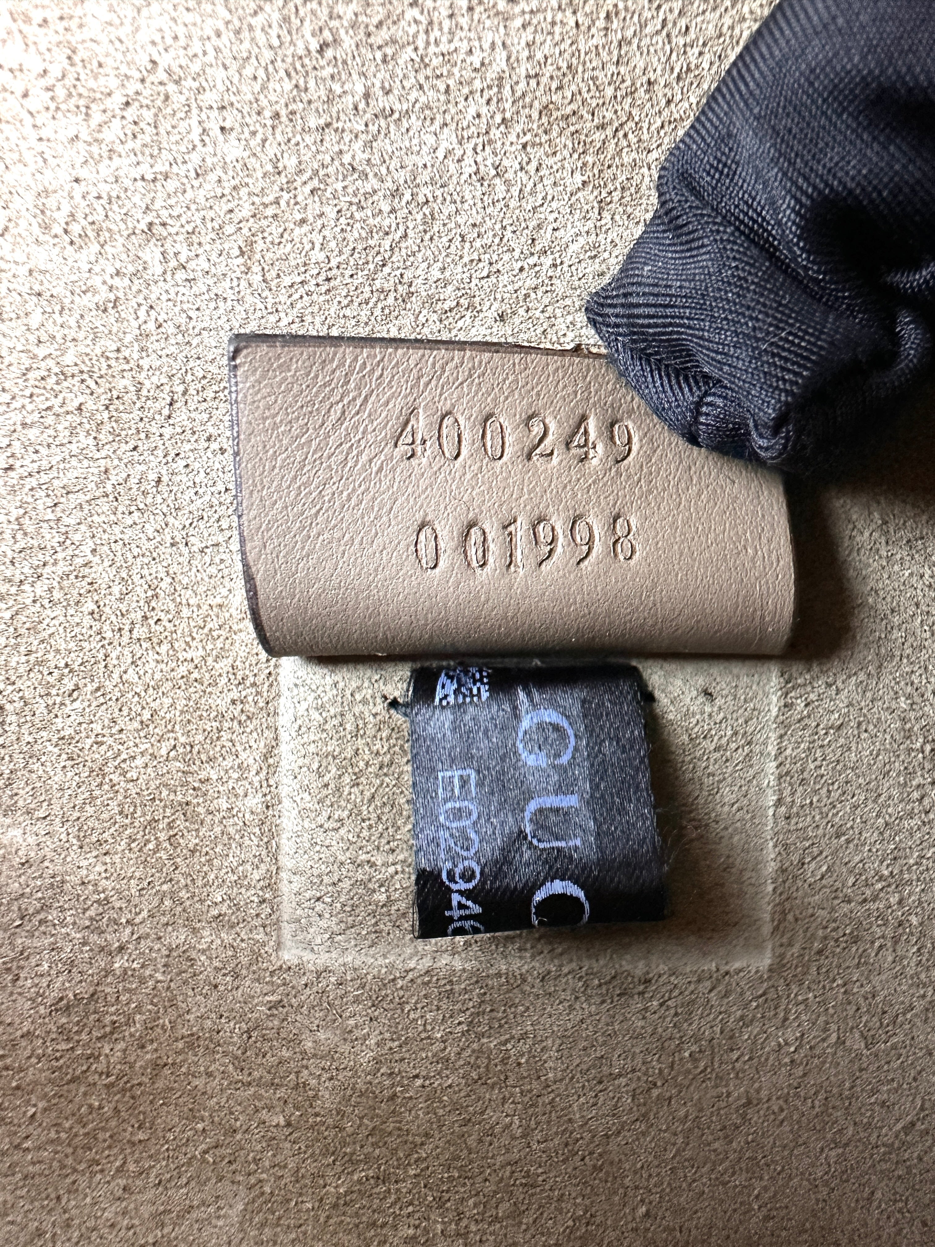 Gucci Dionysus GG Supreme Canvas Medium Size Shoulder Bag With Brown Trim GG1233