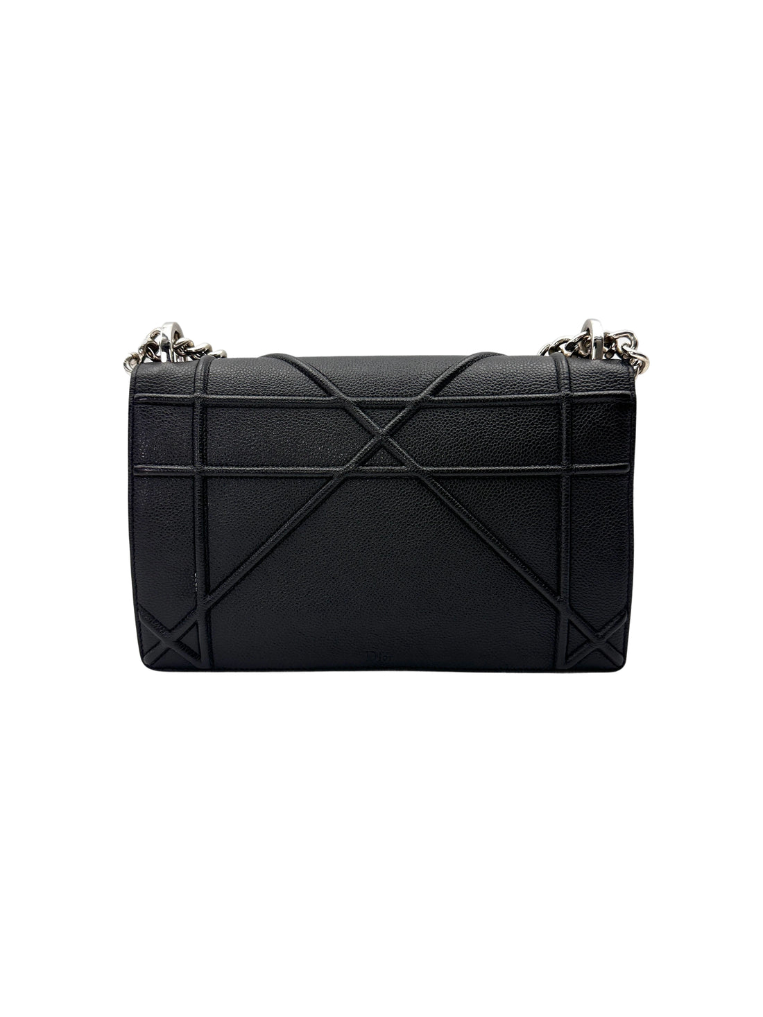 Christian Dior Diorama Black Leather Medium Size Shoulder Bag DR774