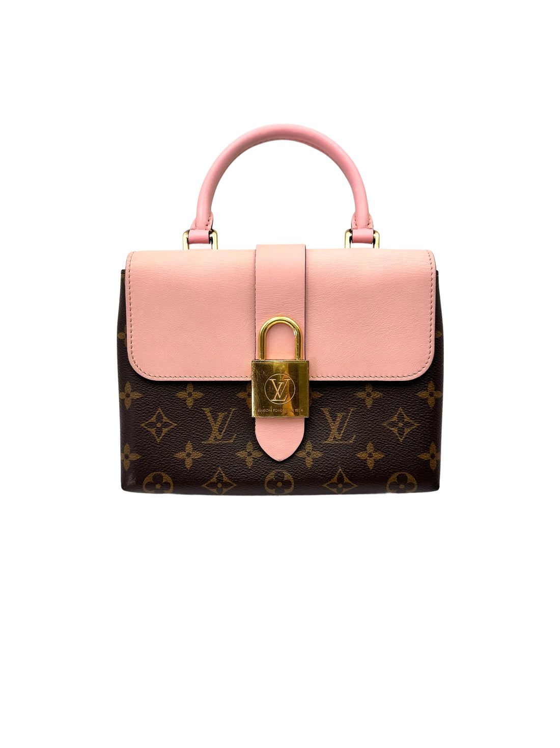 Louis Vuitton Locky BB Monogram Canvas & Pink Leather Handle Bag LV2948