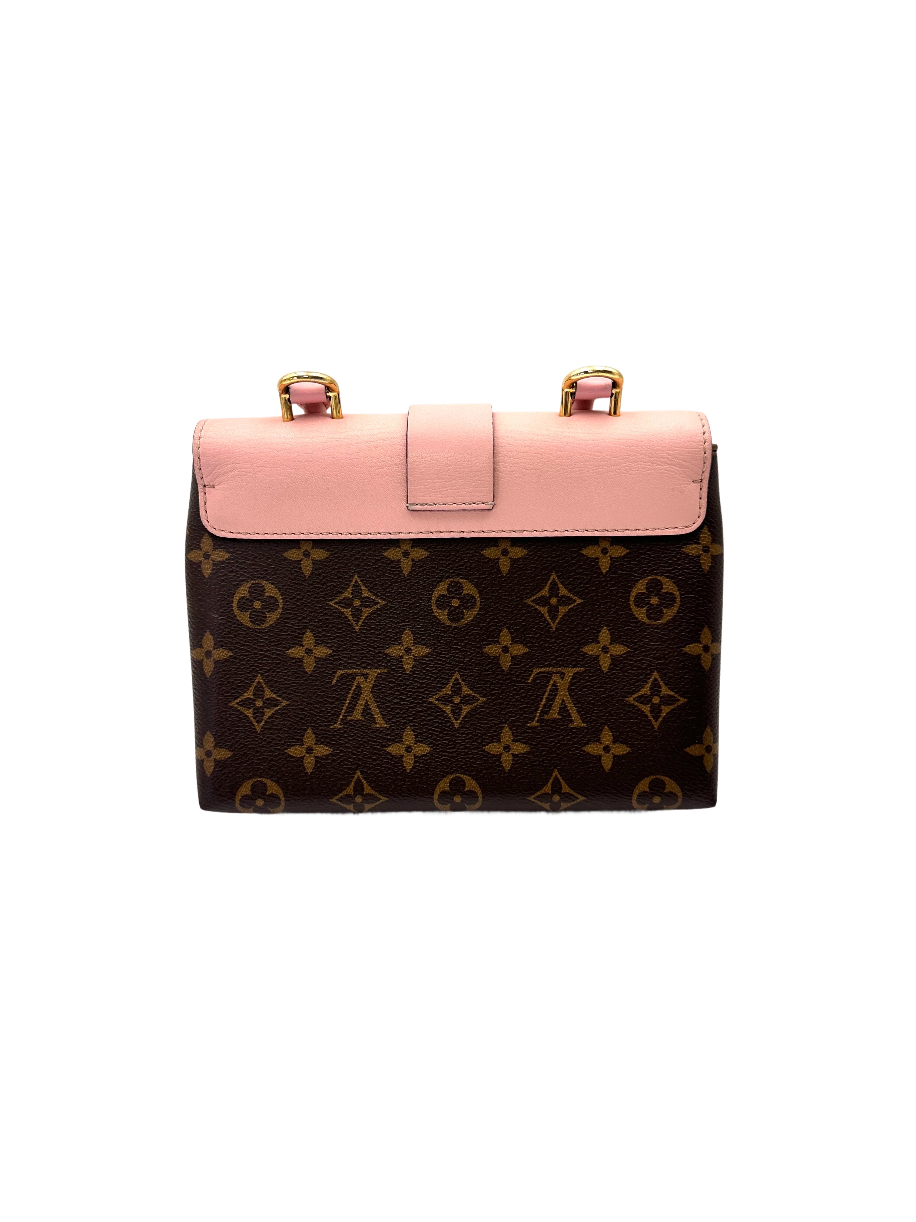 Louis Vuitton Locky BB Monogram Canvas & Pink Leather Handle Bag LV2948