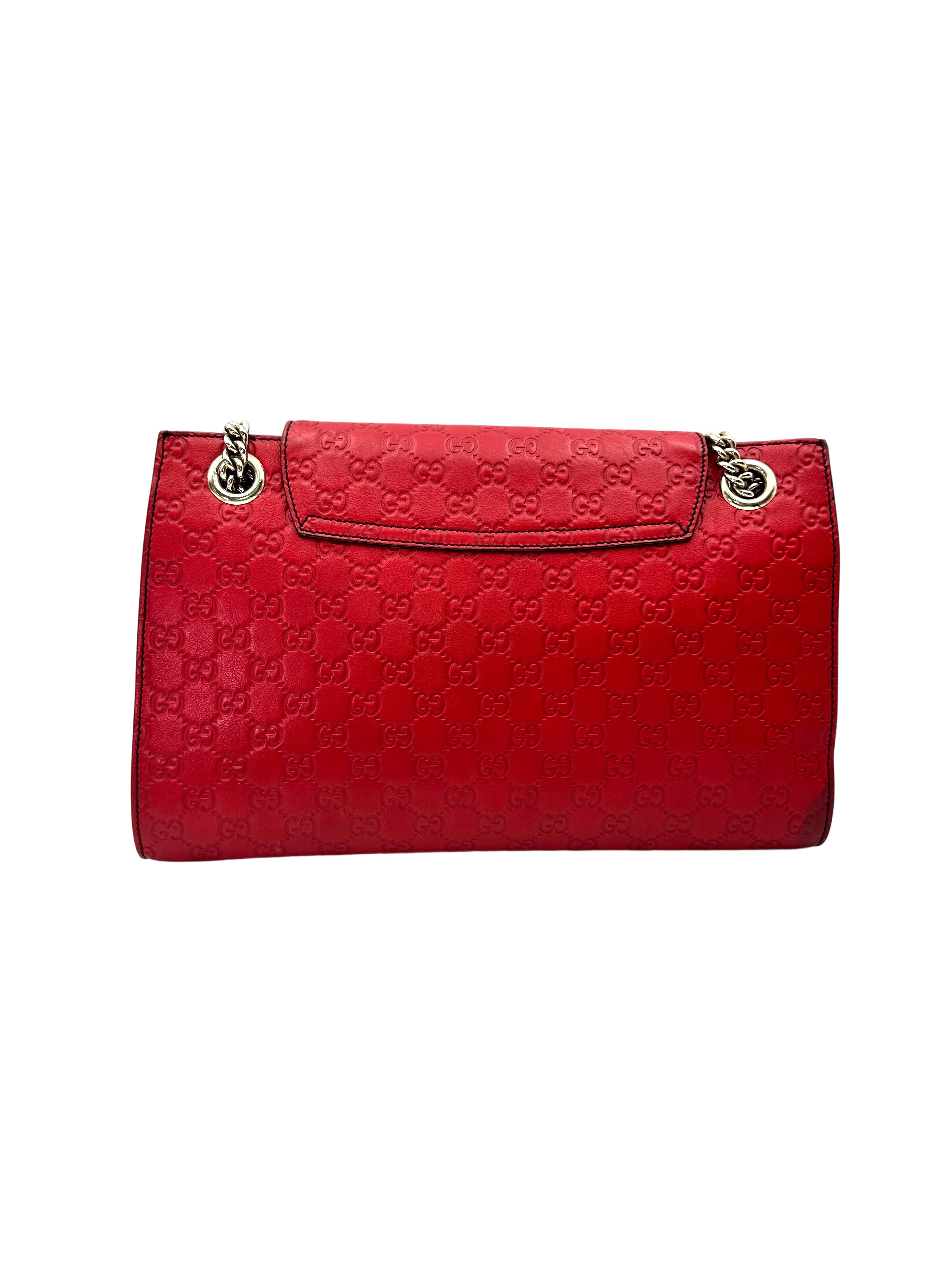 Gucci Emily Red Guccissima Leather Shoulder Bag GG1234