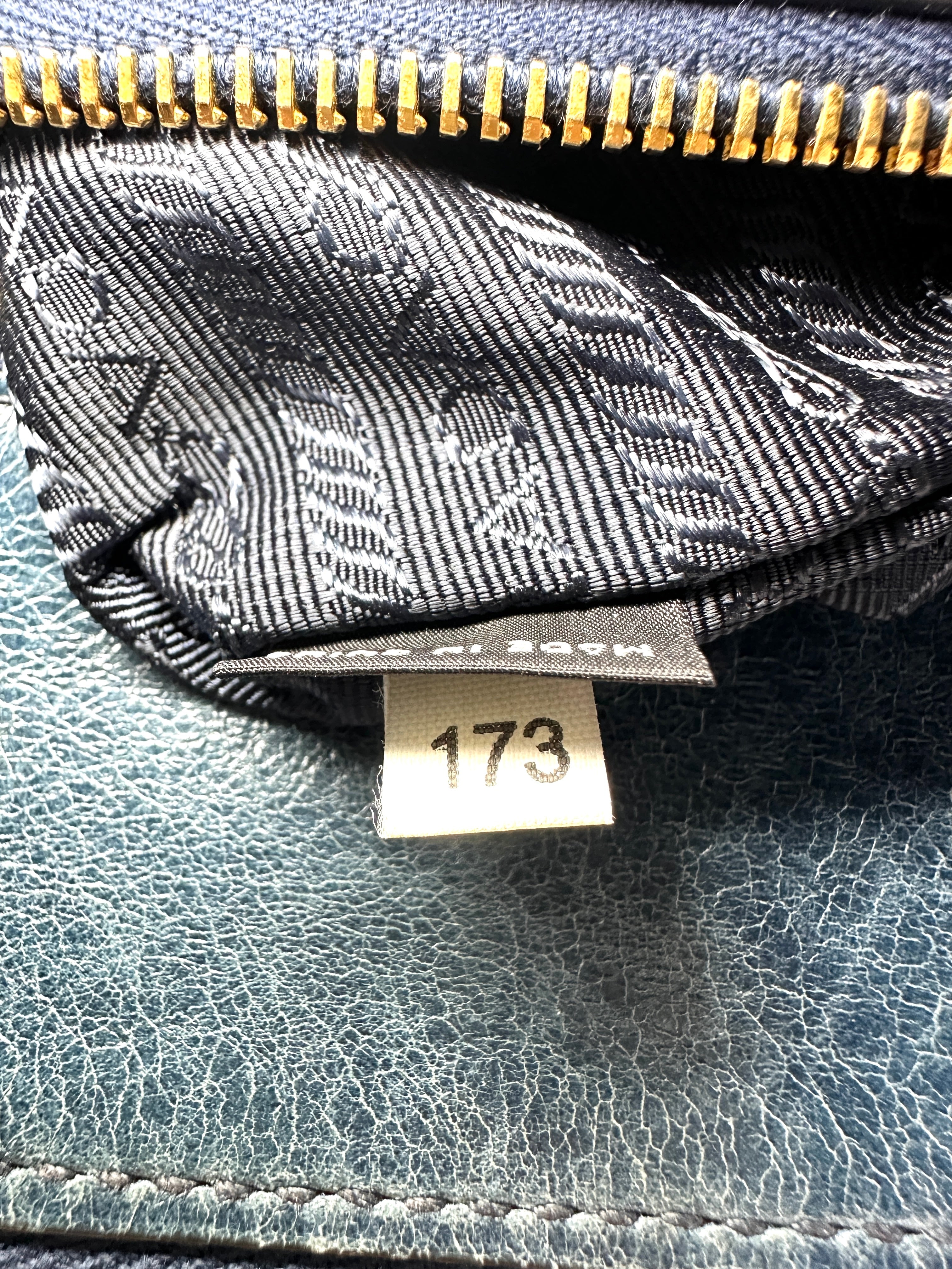 Prada Vitello Shine Black Leather Handle Bag PR446