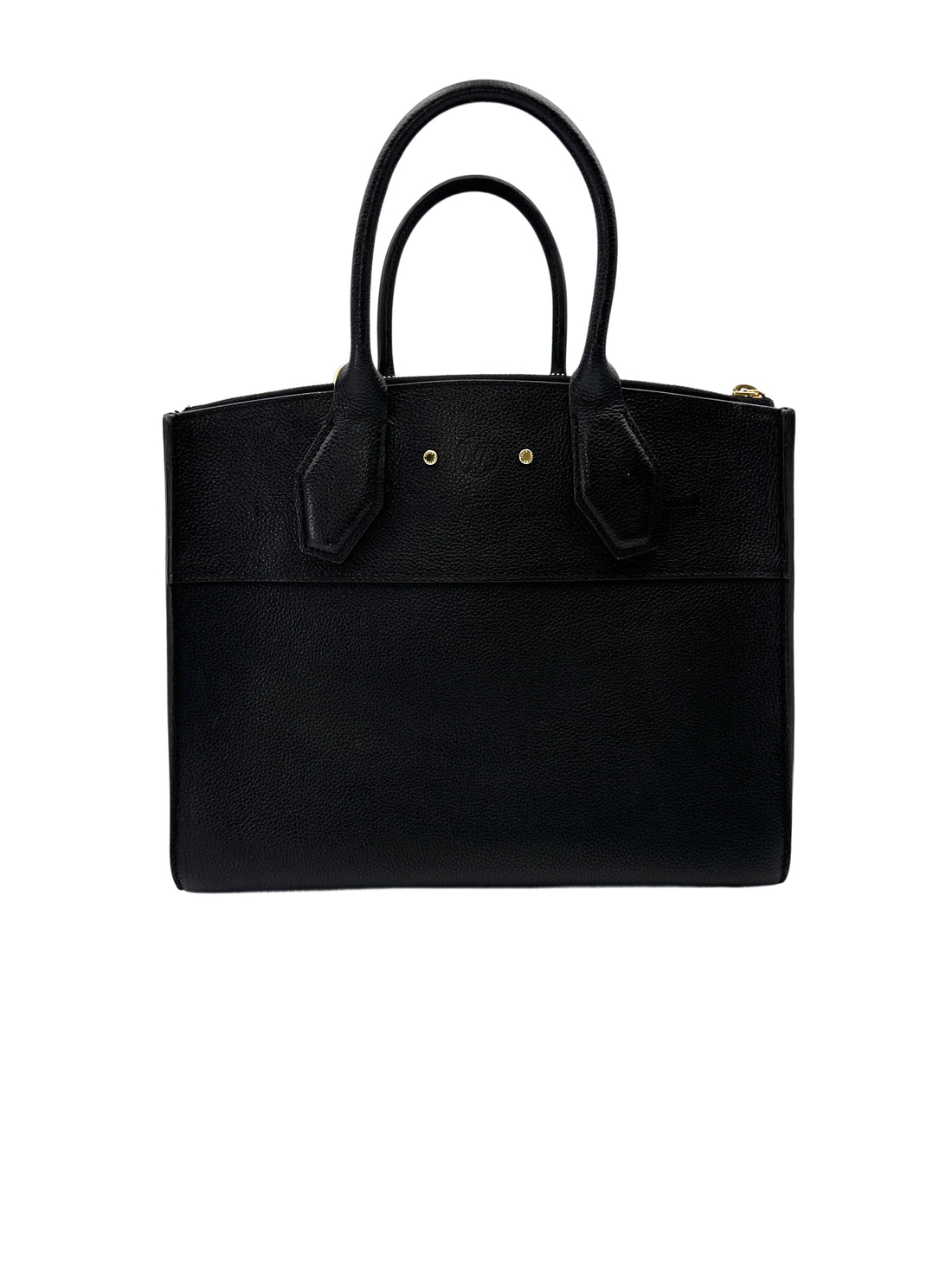 Louis Vuitton City Steamer Black Grained Leather Handle Bag LV2955