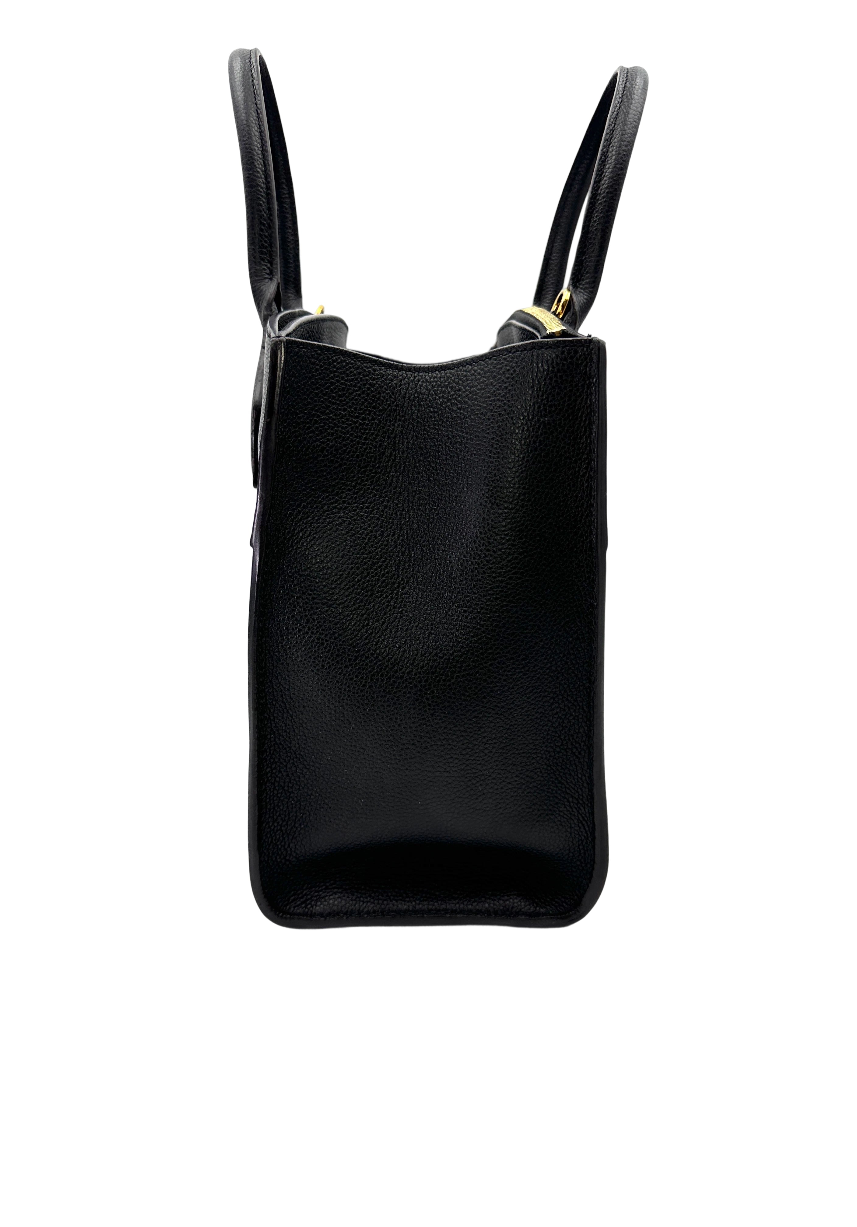 Louis Vuitton City Steamer Black Grained Leather Handle Bag LV2955