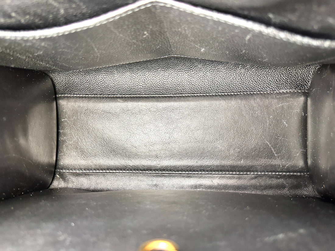 Louis Vuitton City Steamer Black Grained Leather Handle Bag LV2955
