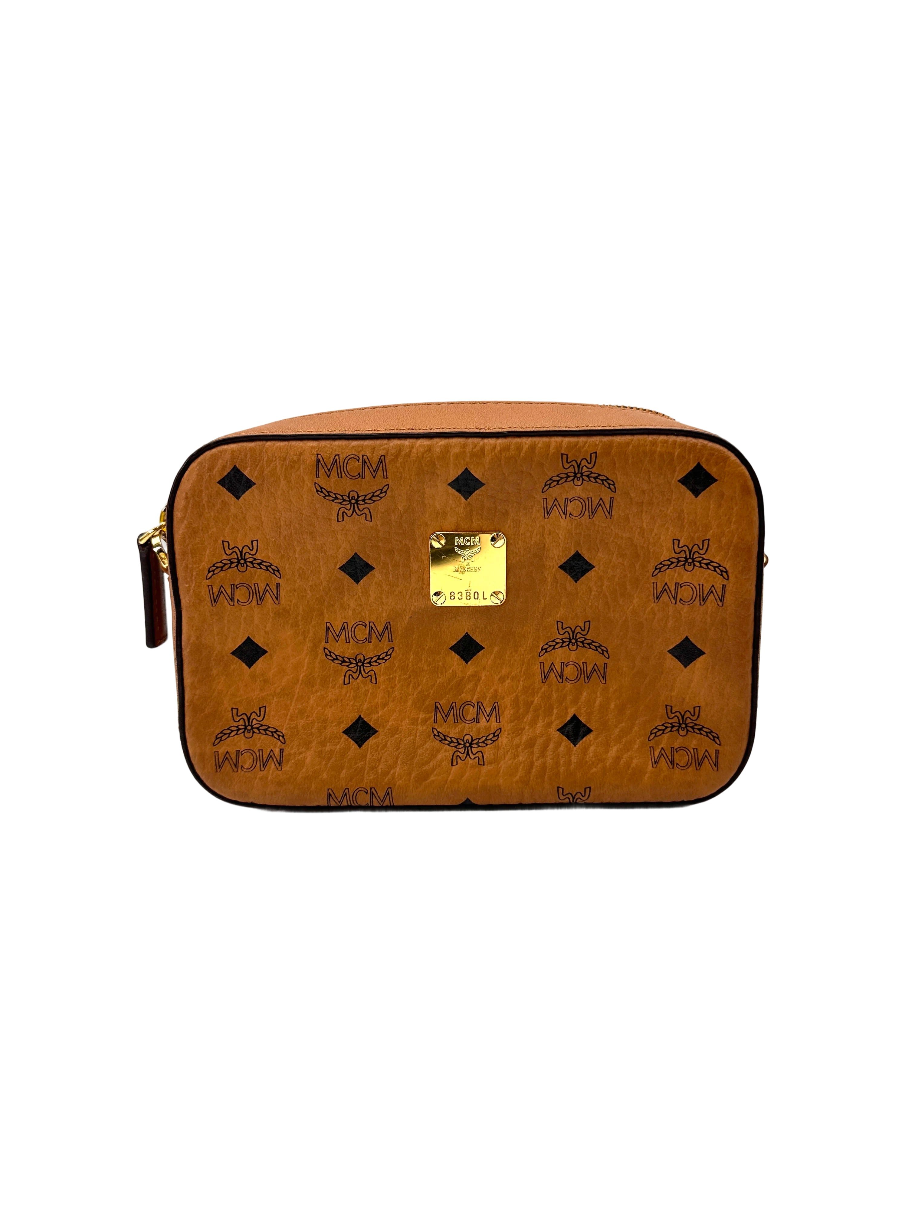 MCM Visetos Brown Monogram Camera Bag MCM42