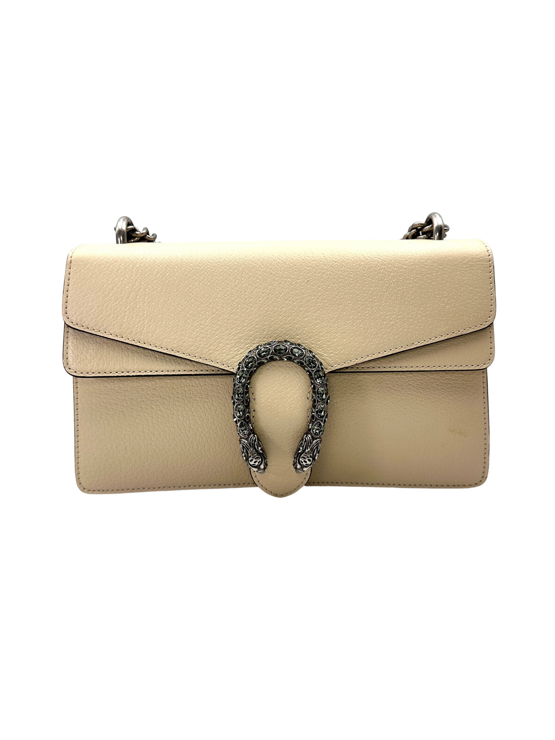 Gucci Dionysus White Leather Medium Size Shoulder Bag GG1239