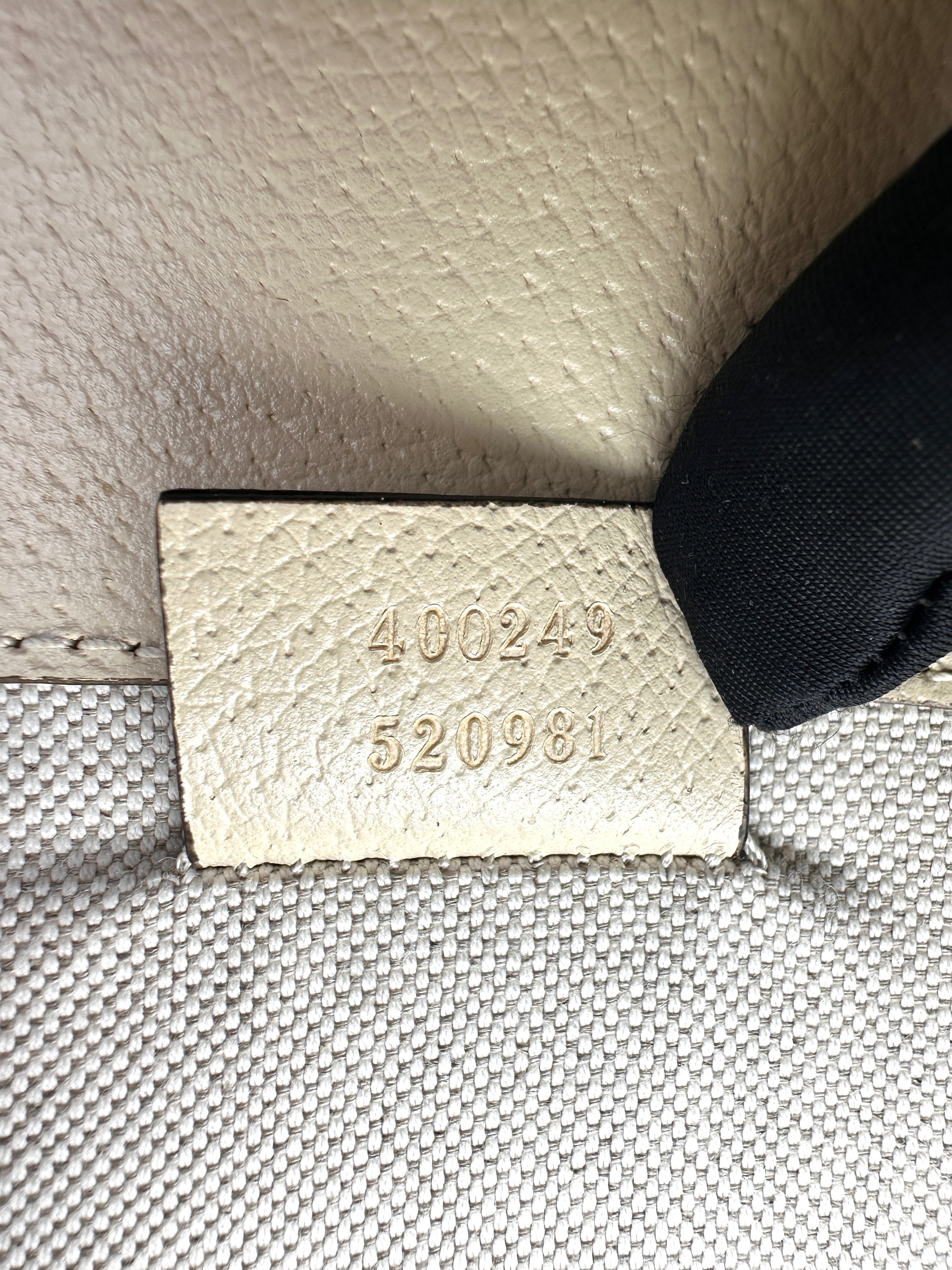 Gucci Dionysus White Leather Medium Size Shoulder Bag GG1239