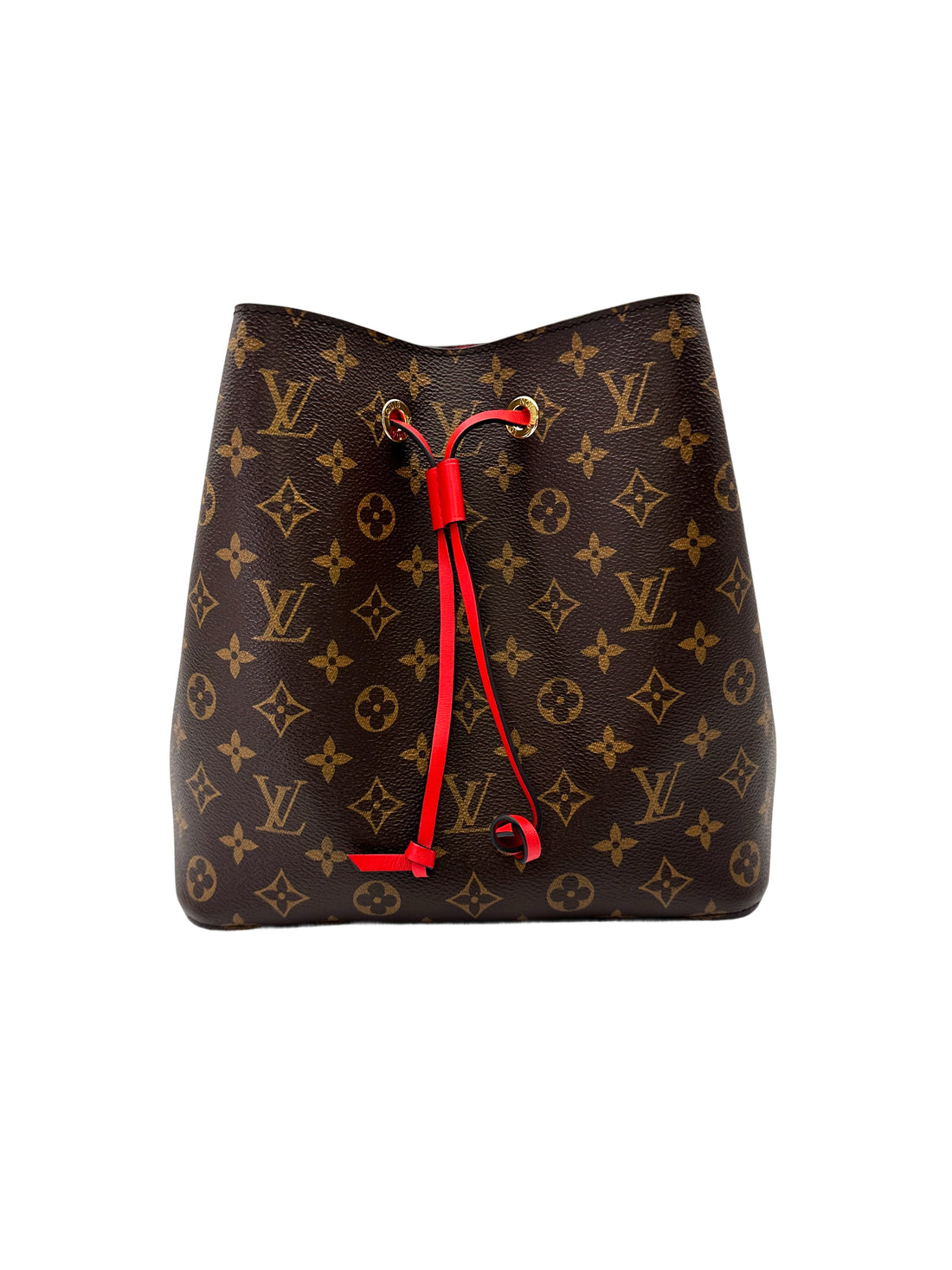 Louis Vuitton Neonoe Monogram Canvas Bucket Bag With Braided Leather Handle LV2957