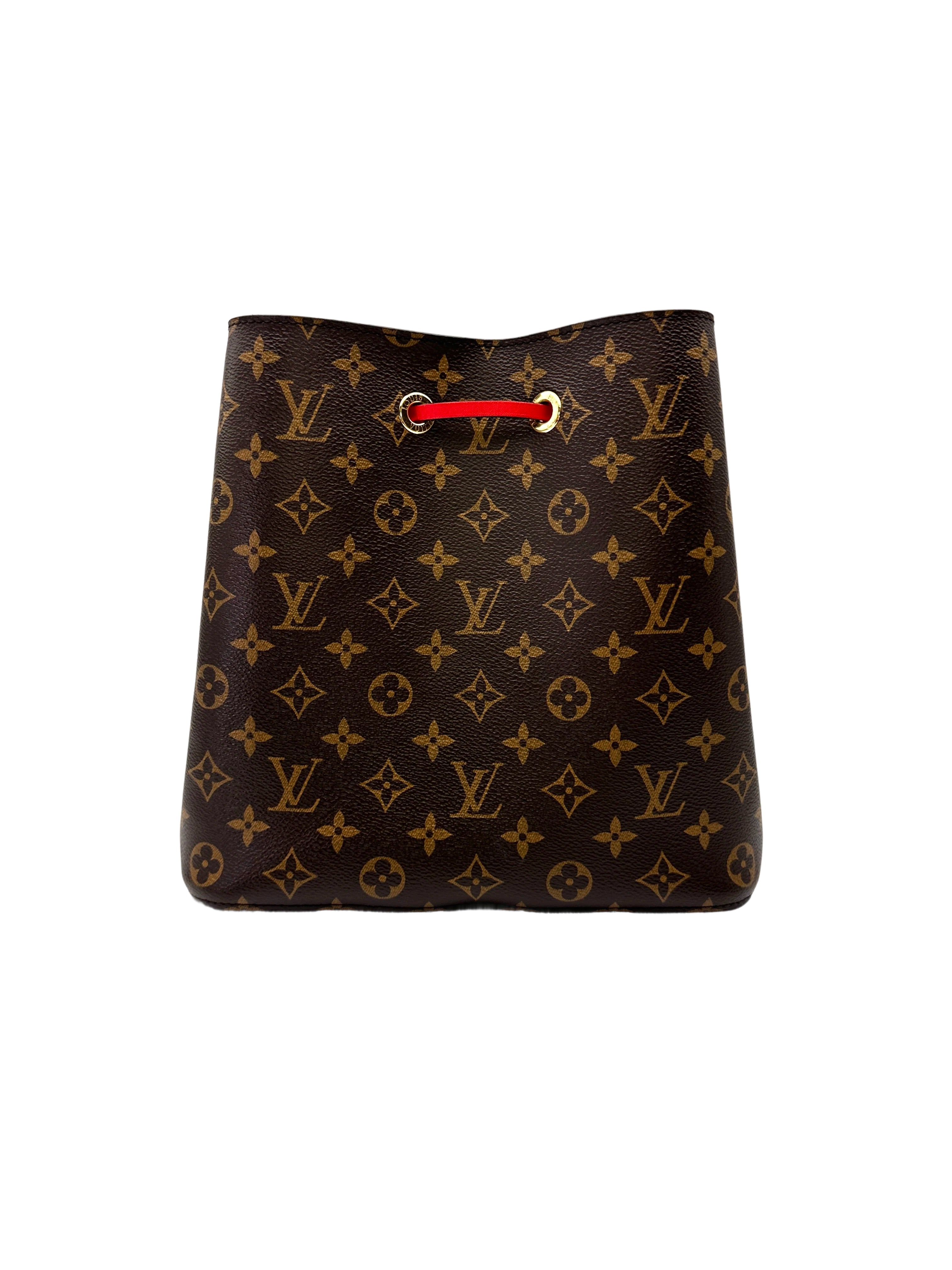 Louis Vuitton Neonoe Monogram Canvas Bucket Bag With Braided Leather Handle LV2957