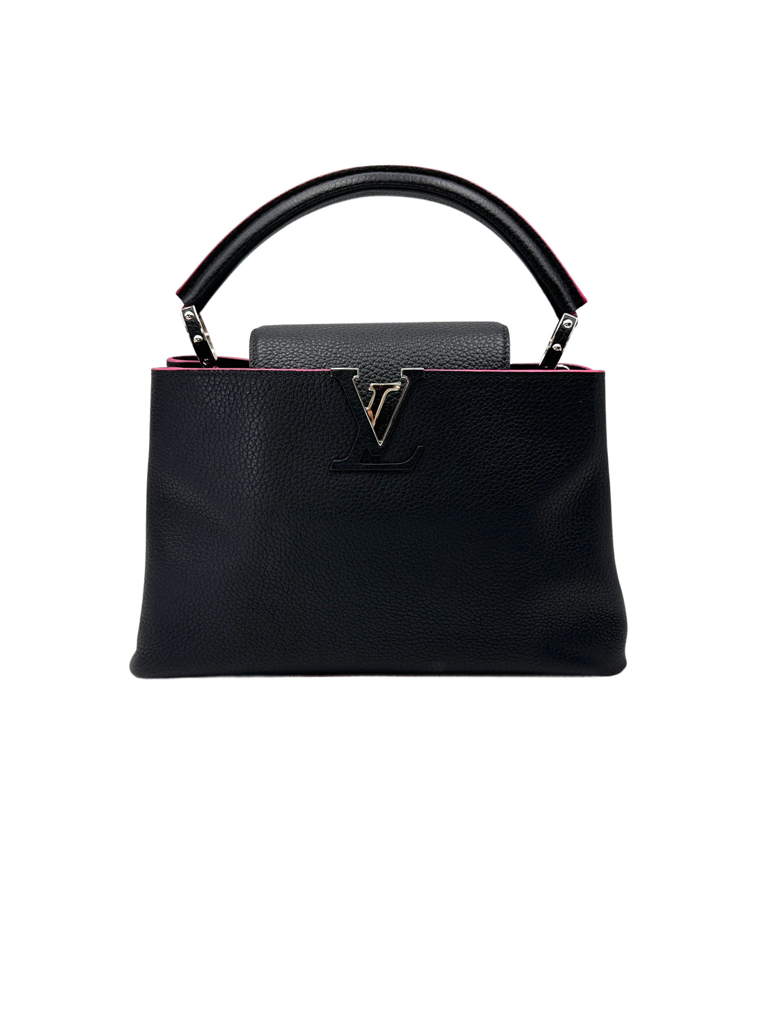 Louis Vuitton Capucines Black Leather Handle Bag LV2958