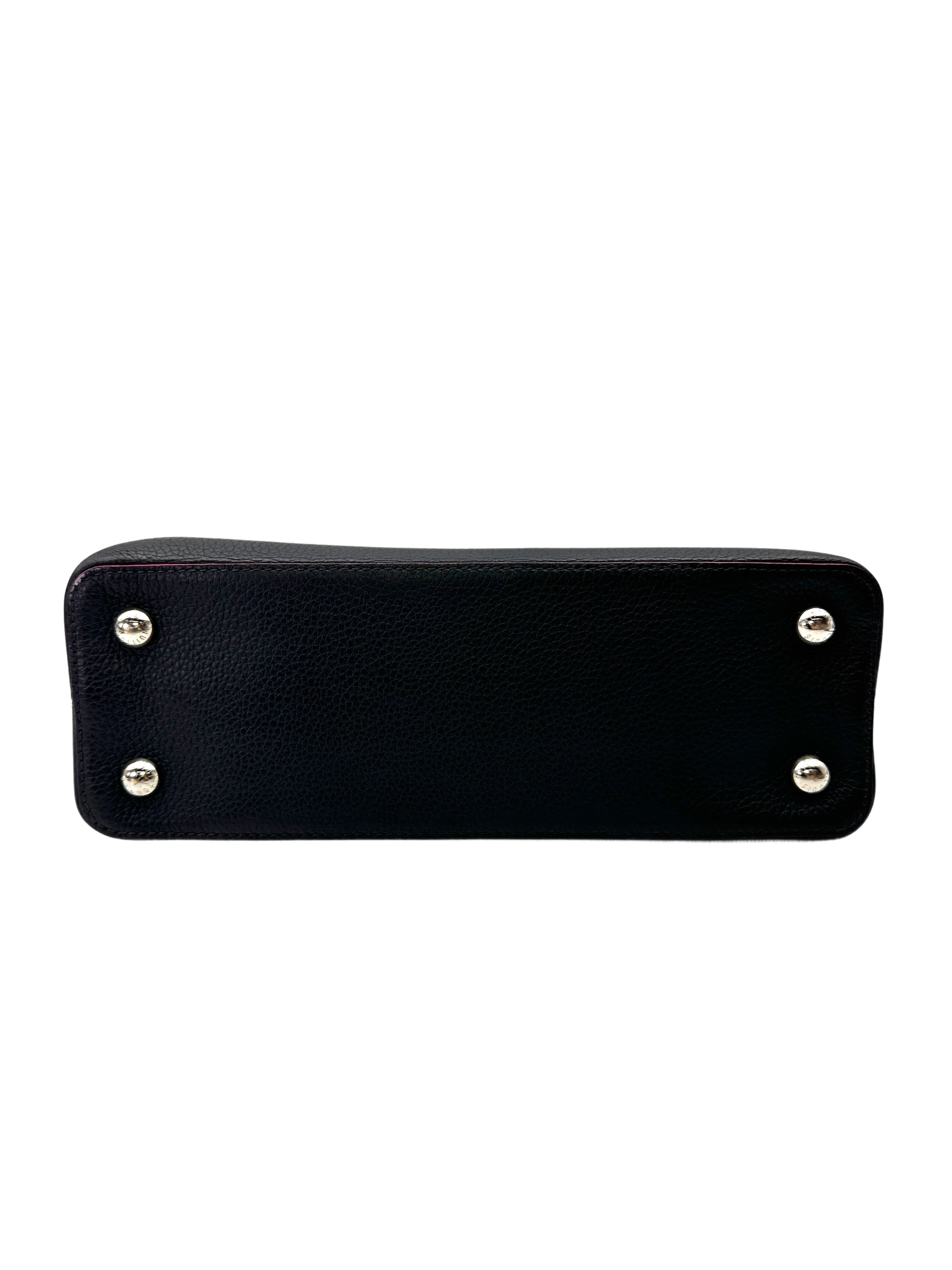 Louis Vuitton Capucines Black Leather Handle Bag LV2958