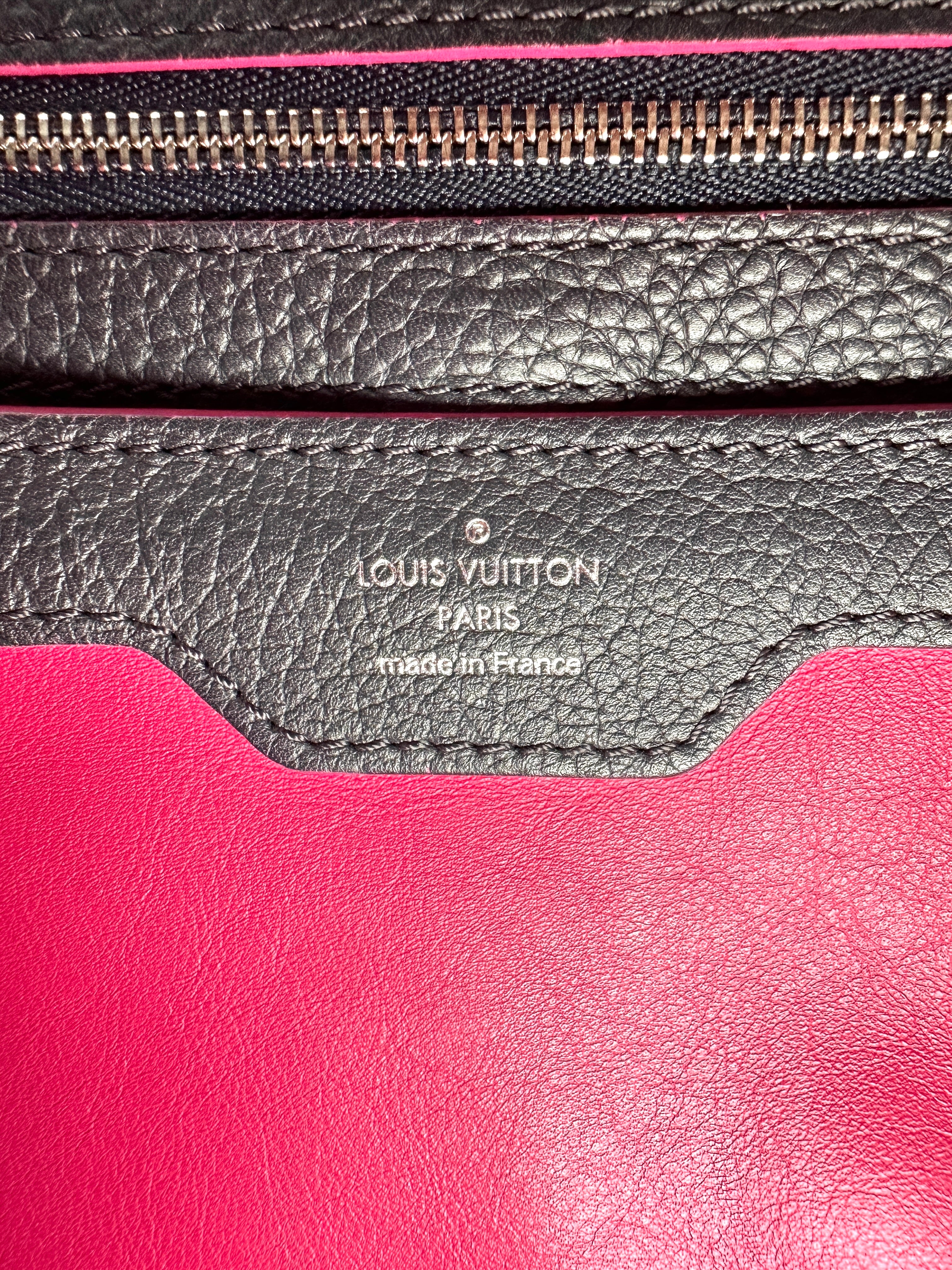 Louis Vuitton Capucines Black Leather Handle Bag LV2958