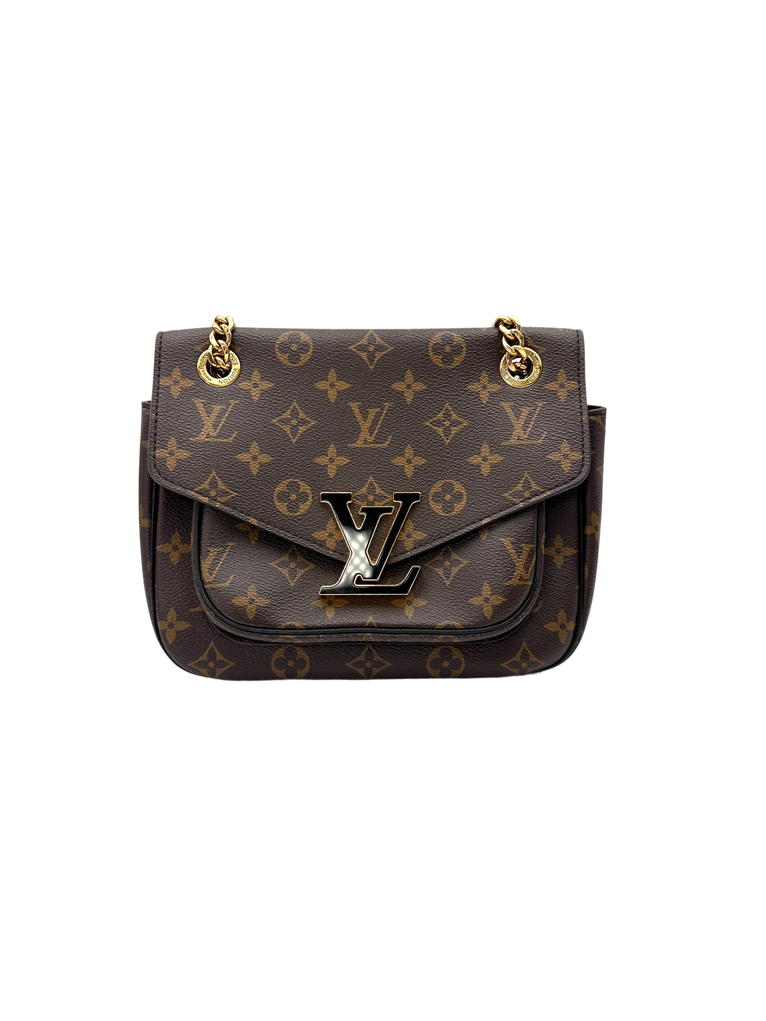 Louis Vuitton Passy Monogram Canvas Chain Shoulder Bag LV2962