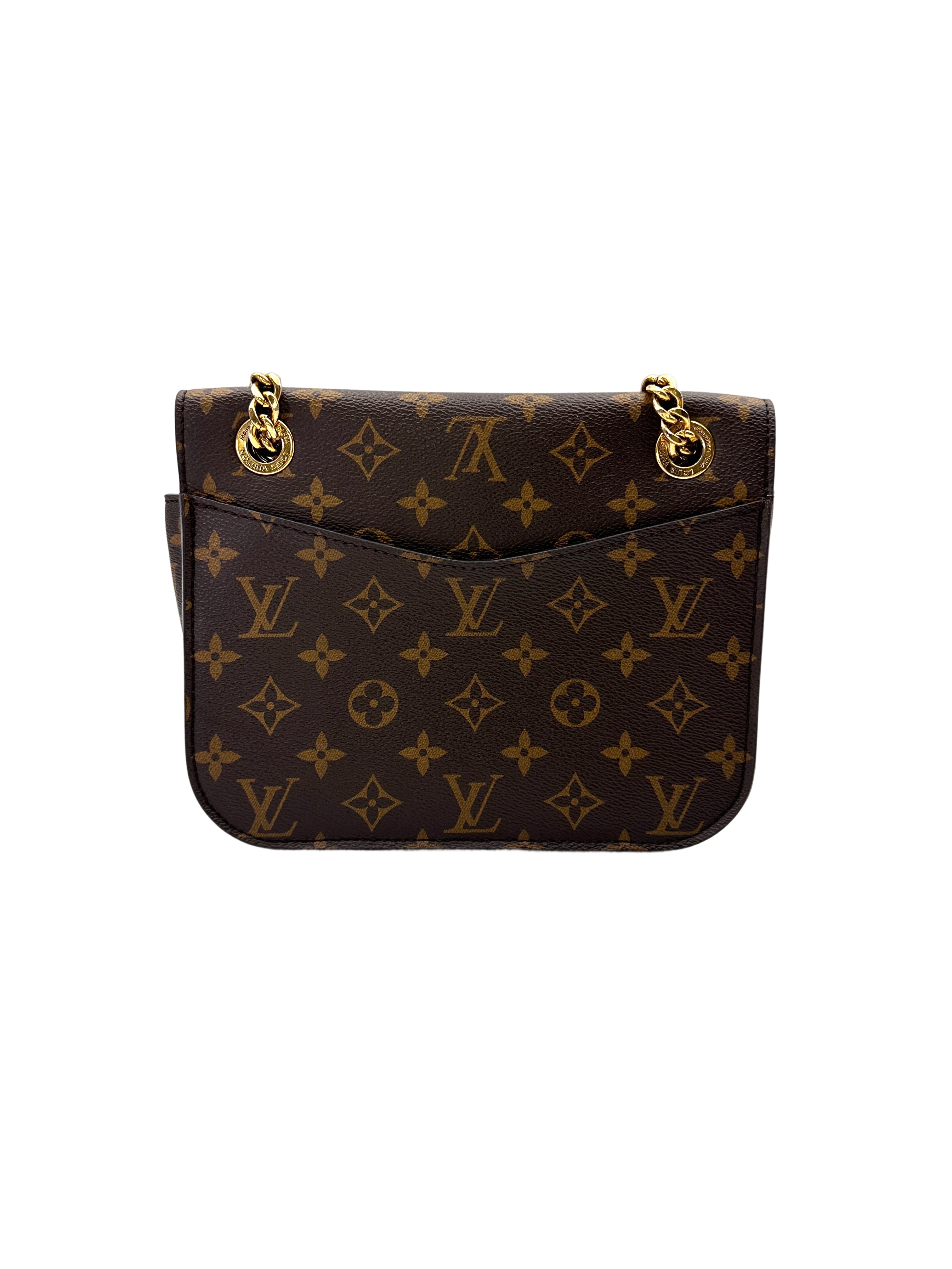 Louis Vuitton Passy Monogram Canvas Chain Shoulder Bag LV2962