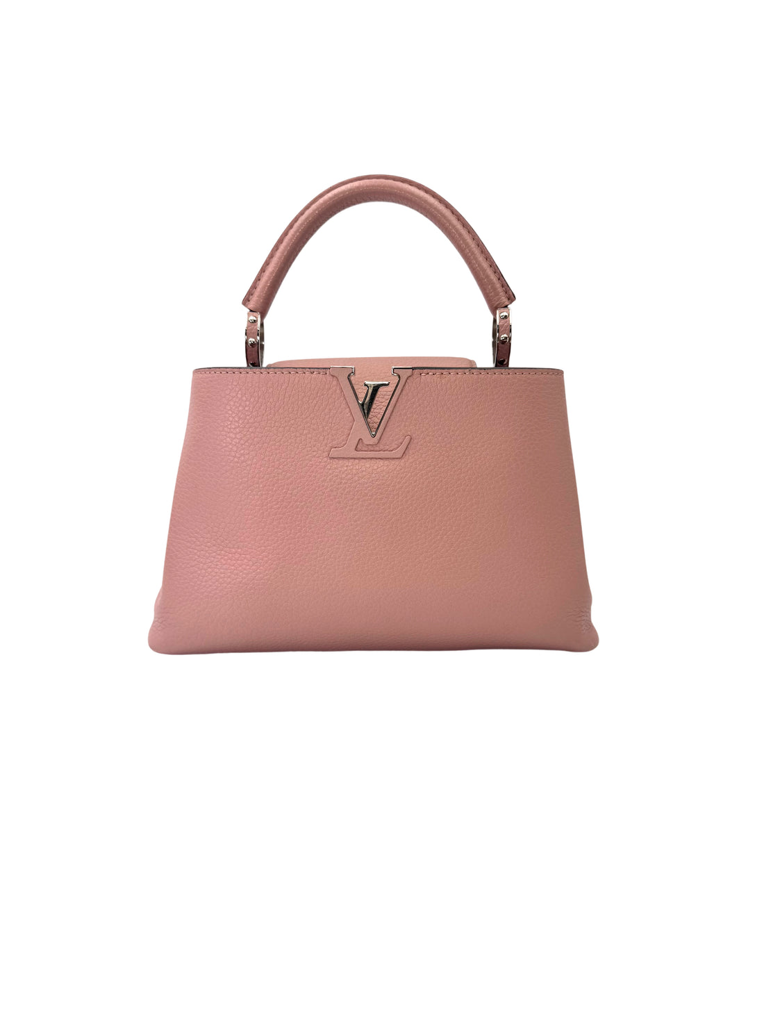 Louis Vuitton Capucines Pink Leather Handle Bag LV2969