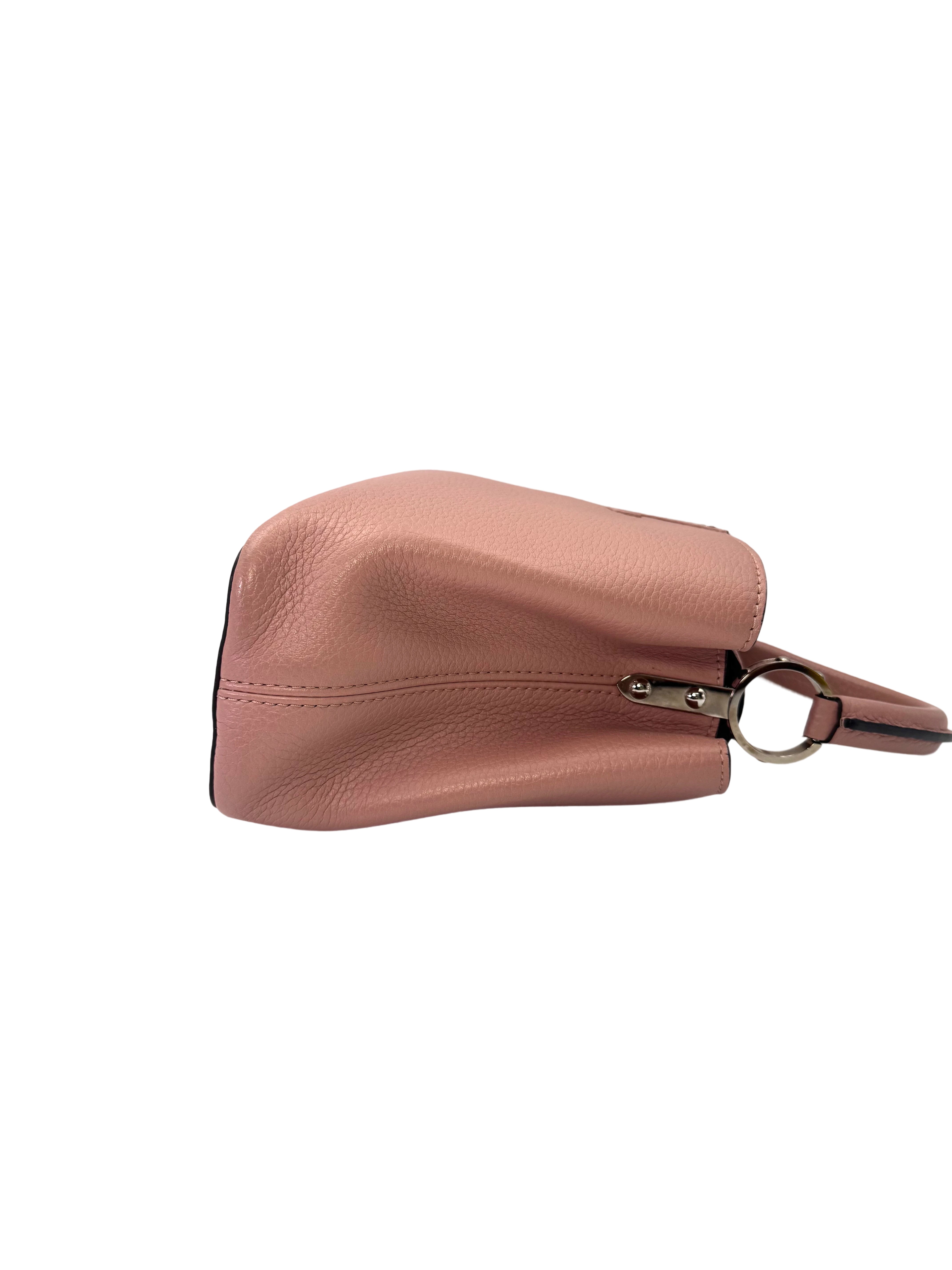 Louis Vuitton Capucines Pink Leather Handle Bag LV2969