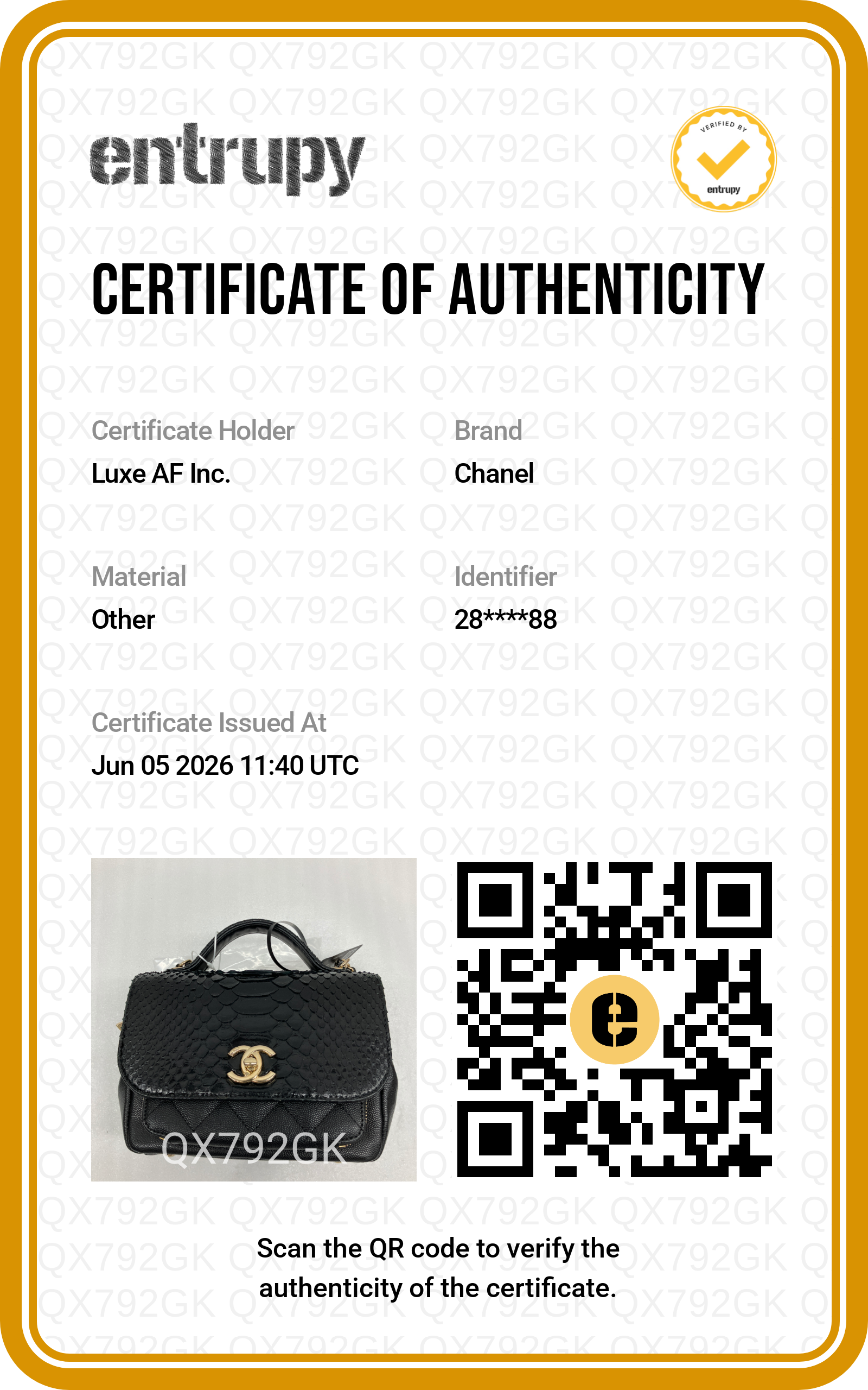 Chanel Black Python Leather Business Affinity Top Handle Bag(28***88) CC2138