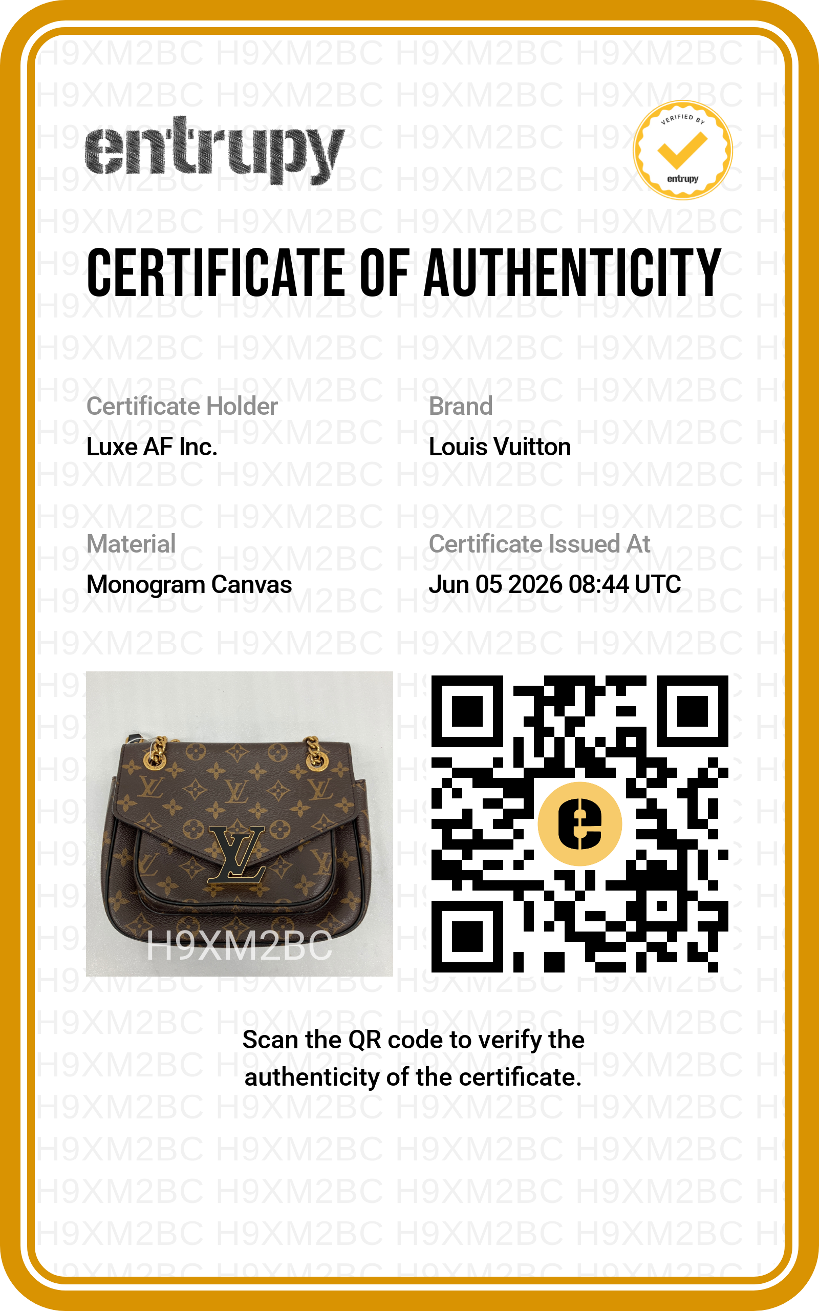 Louis Vuitton Passy Monogram Canvas Chain Shoulder Bag LV2962