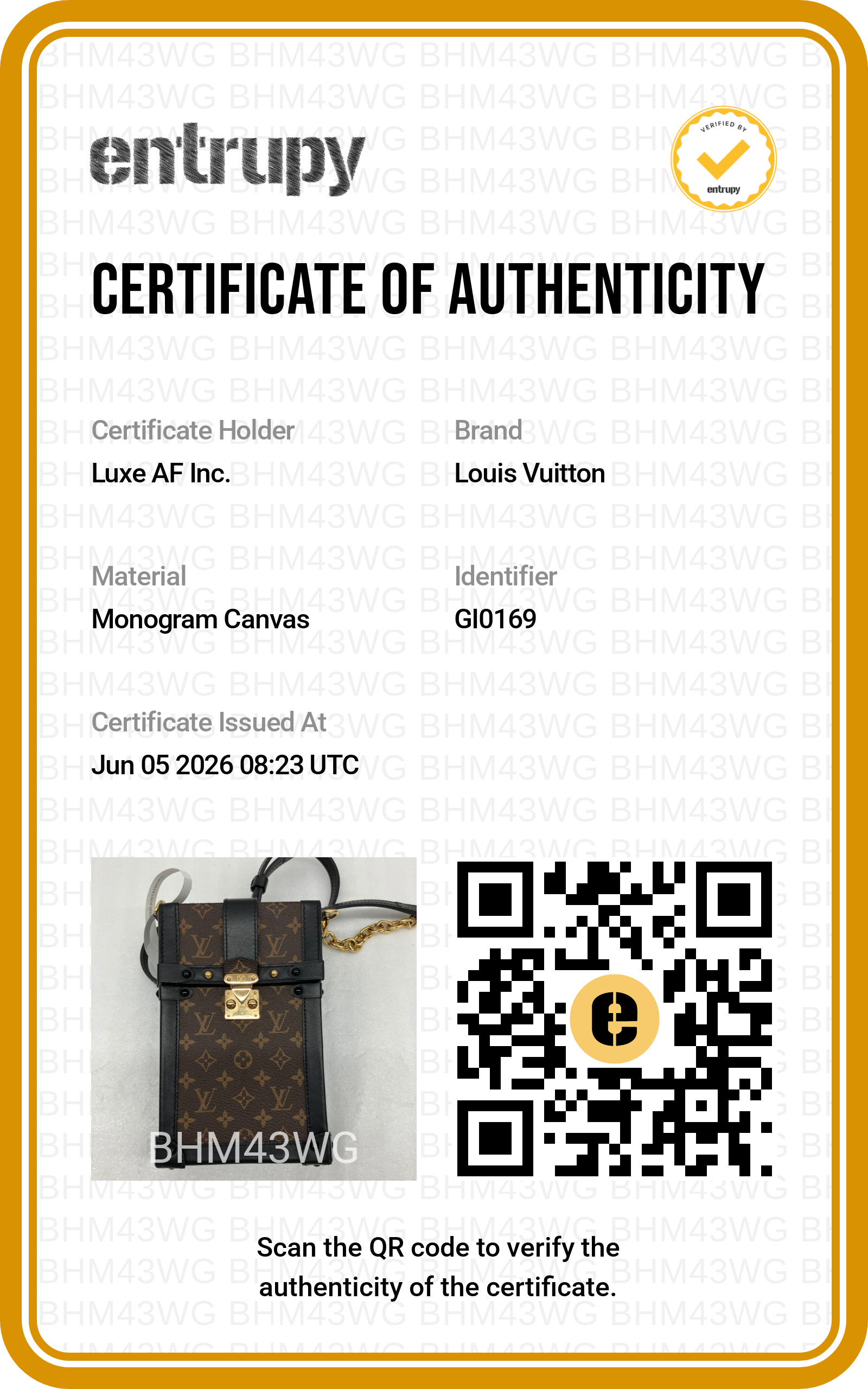 Louis Vuitton Trunk Vertical Monogram Canvas Shoulder Bag LV3011