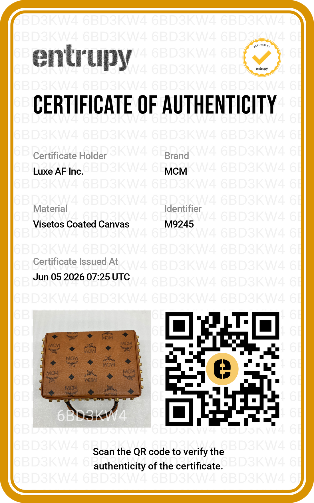 MCM Berlin Visetos Cognac Handle Bag MCM43