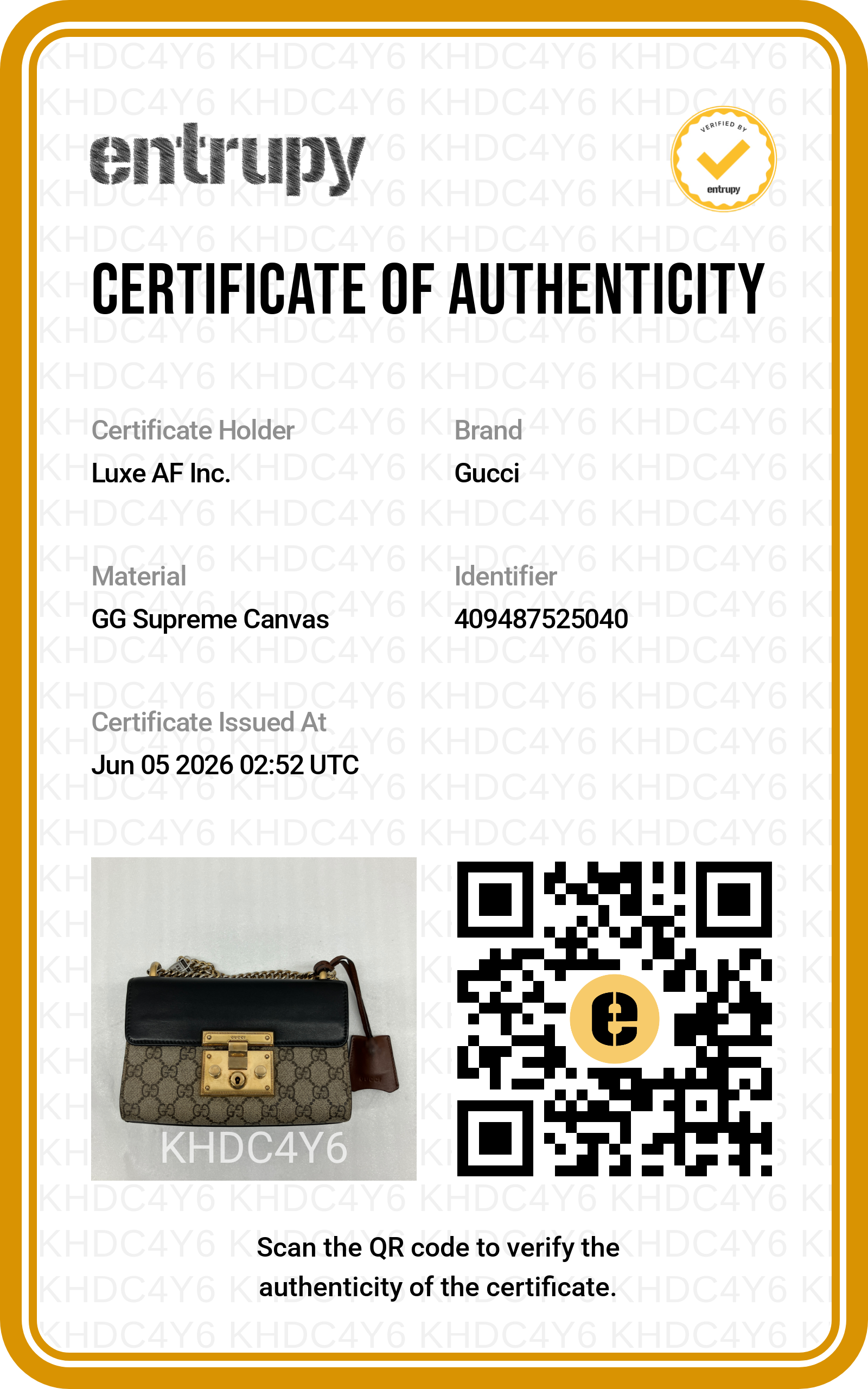 Gucci Padlock GG Canvas & Black Leather Shoulder Bag GG1228